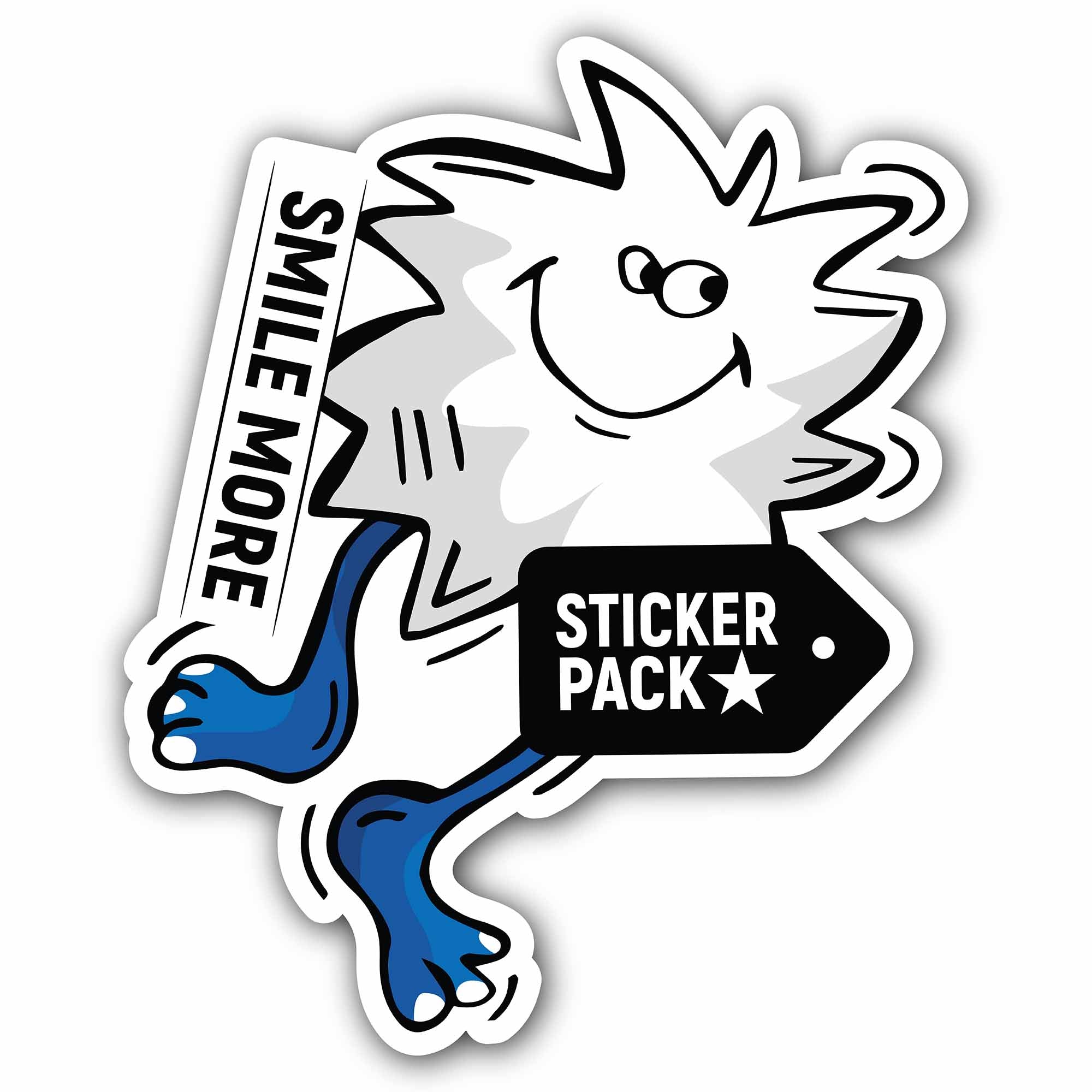 Smile More Fun Face Sticker, Waterproof Vinyl Decal Sticker Indoor Or Outdoor 2 (Pieces) 3" and 5"
