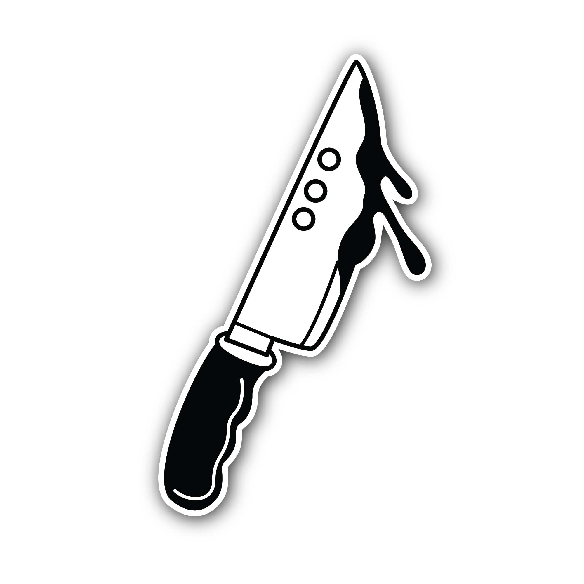 Knife Sticker, Waterproof Vinyl Decal Sticker Indoor Or Outdoor 2 (Pieces) 3" and 5"