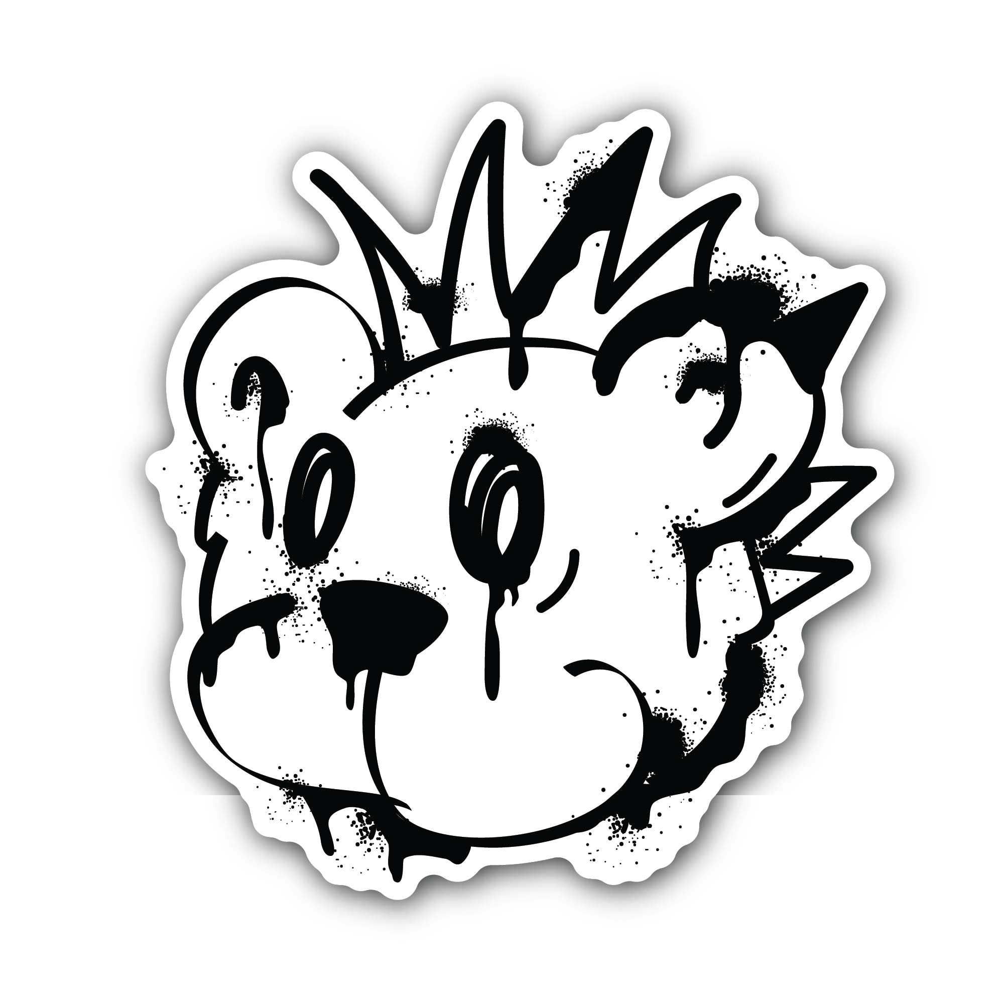 Sad Bear Sticker, Waterproof Vinyl Decal Sticker Indoor Or Outdoor 2 (Pieces) 3" and 5"