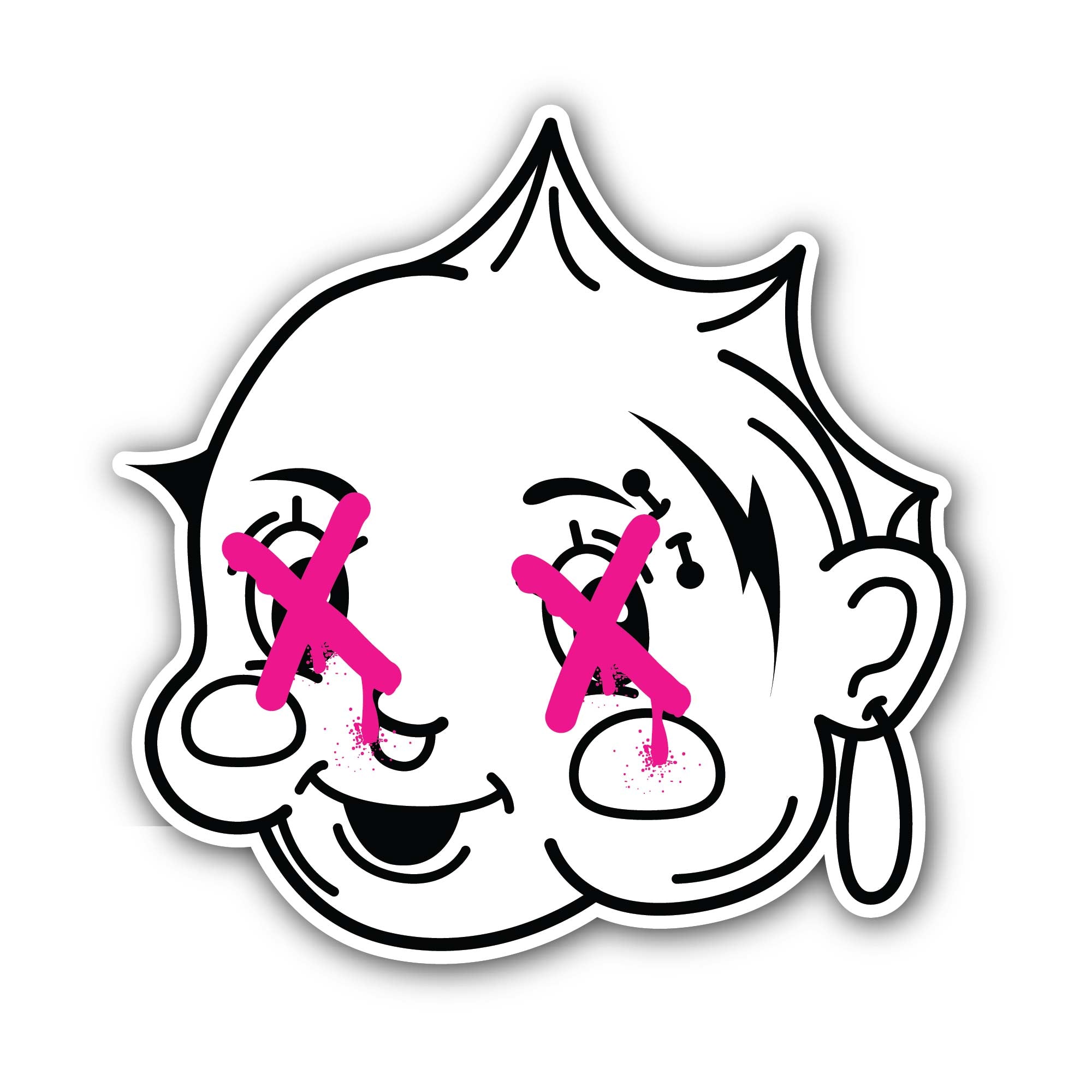 Baby Face Sticker, Waterproof Vinyl Decal Sticker Indoor Or Outdoor 2 (Pieces) 3" and 5"
