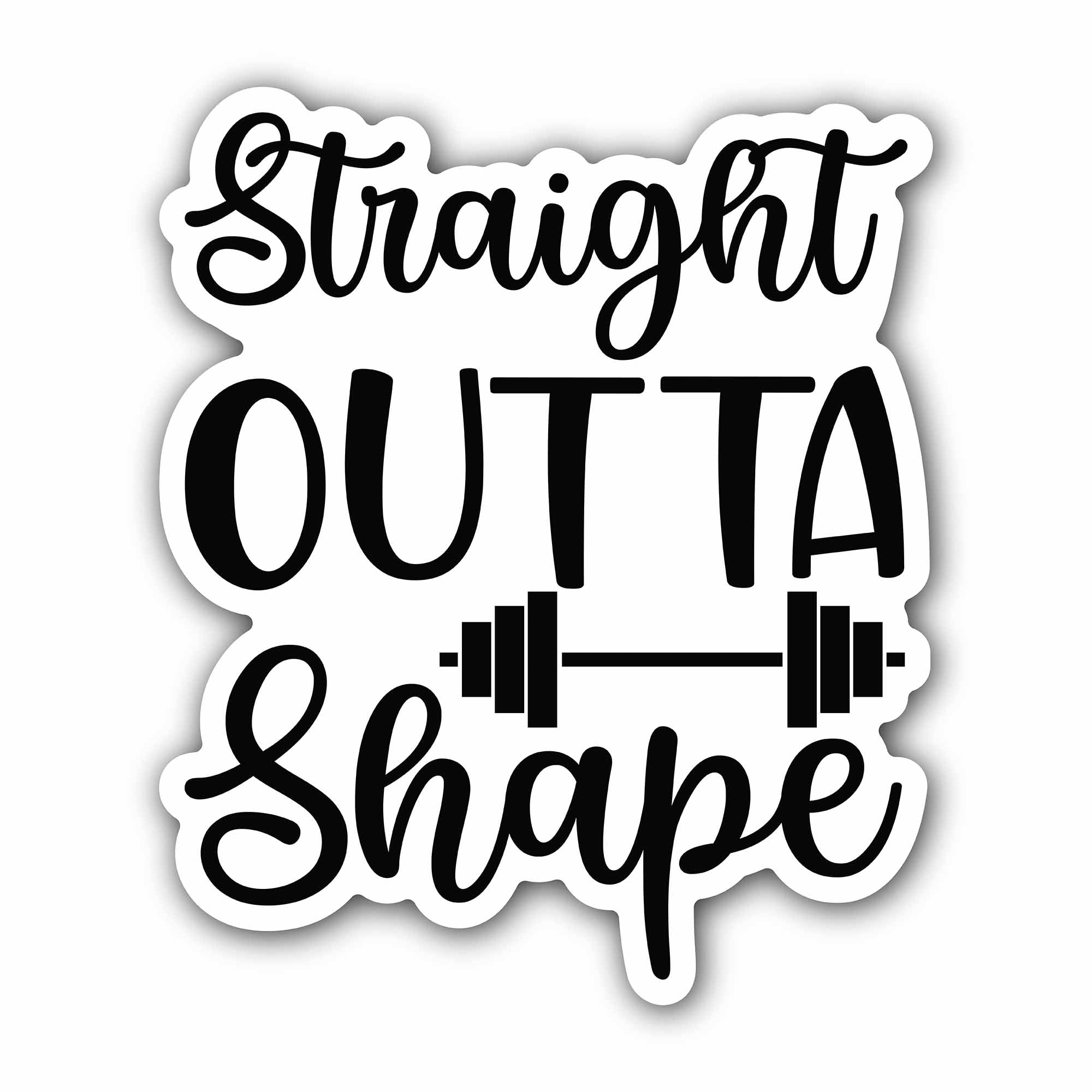 Gym Fitness Sticker, Waterproof Vinyl Decal Sticker Indoor Or Outdoor 2 (Pieces) 3" and 5"