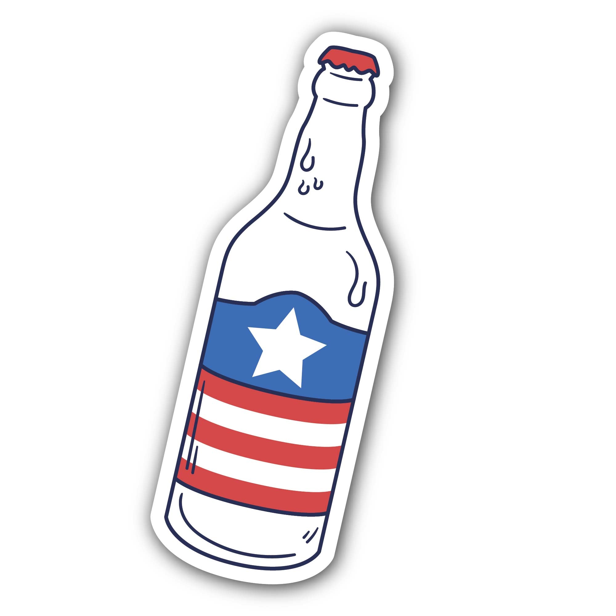Beer bottle Sticker, Waterproof Vinyl Decal Sticker Indoor Or Outdoor 2 (Pieces) 3" and 5"