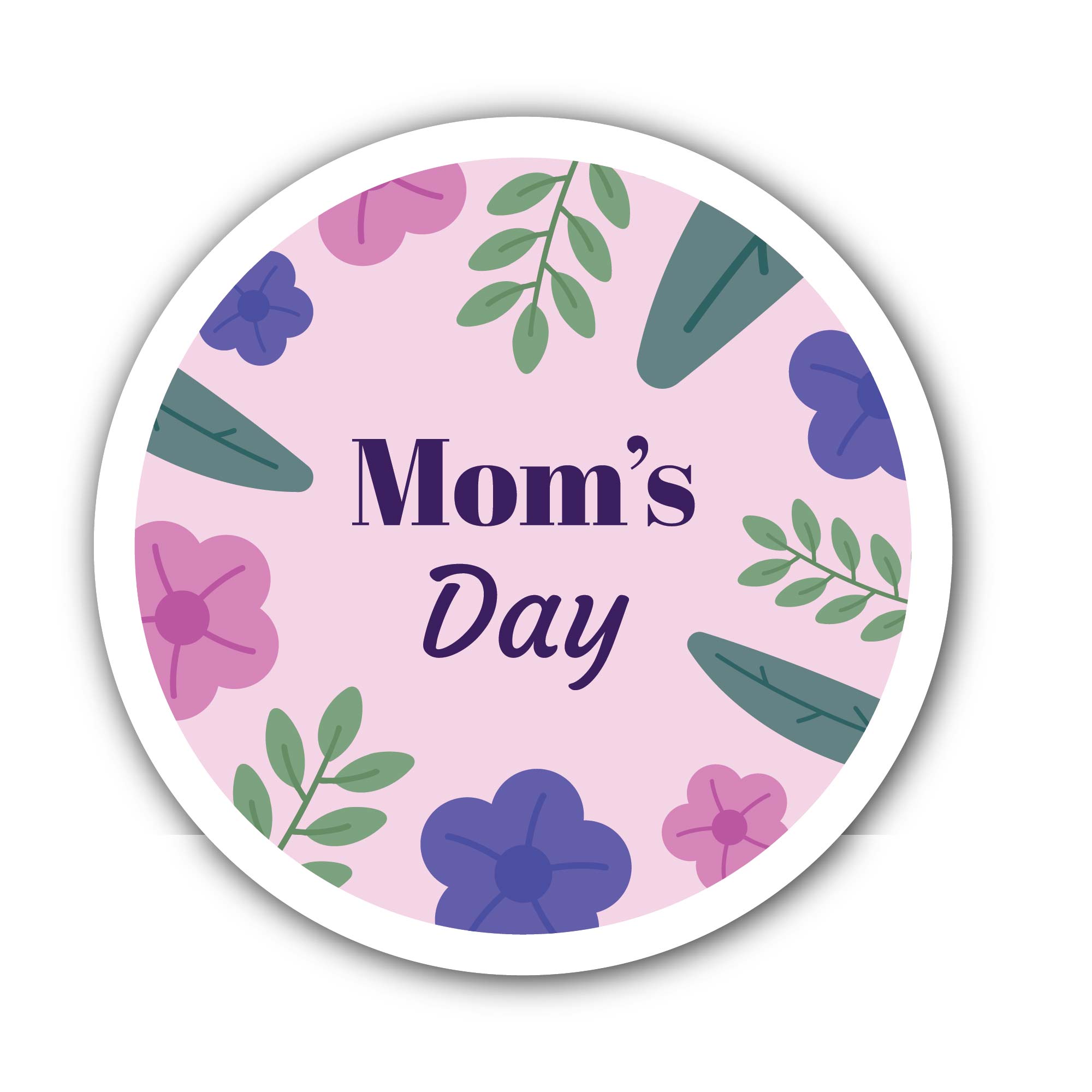 Mom's Day Sticker, Waterproof Vinyl Decal Sticker Indoor Or Outdoor 2 (Pieces) 3" and 5"