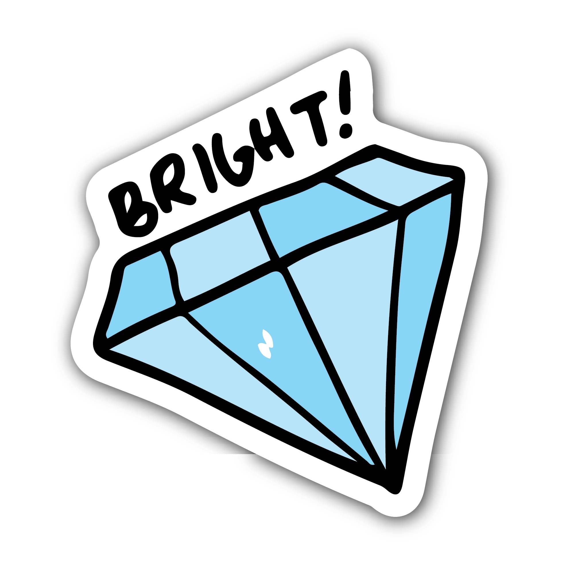 Diamond Bright Sticker, Waterproof Vinyl Decal Sticker Indoor Or Outdoor 2 (Pieces) 3" and 5"