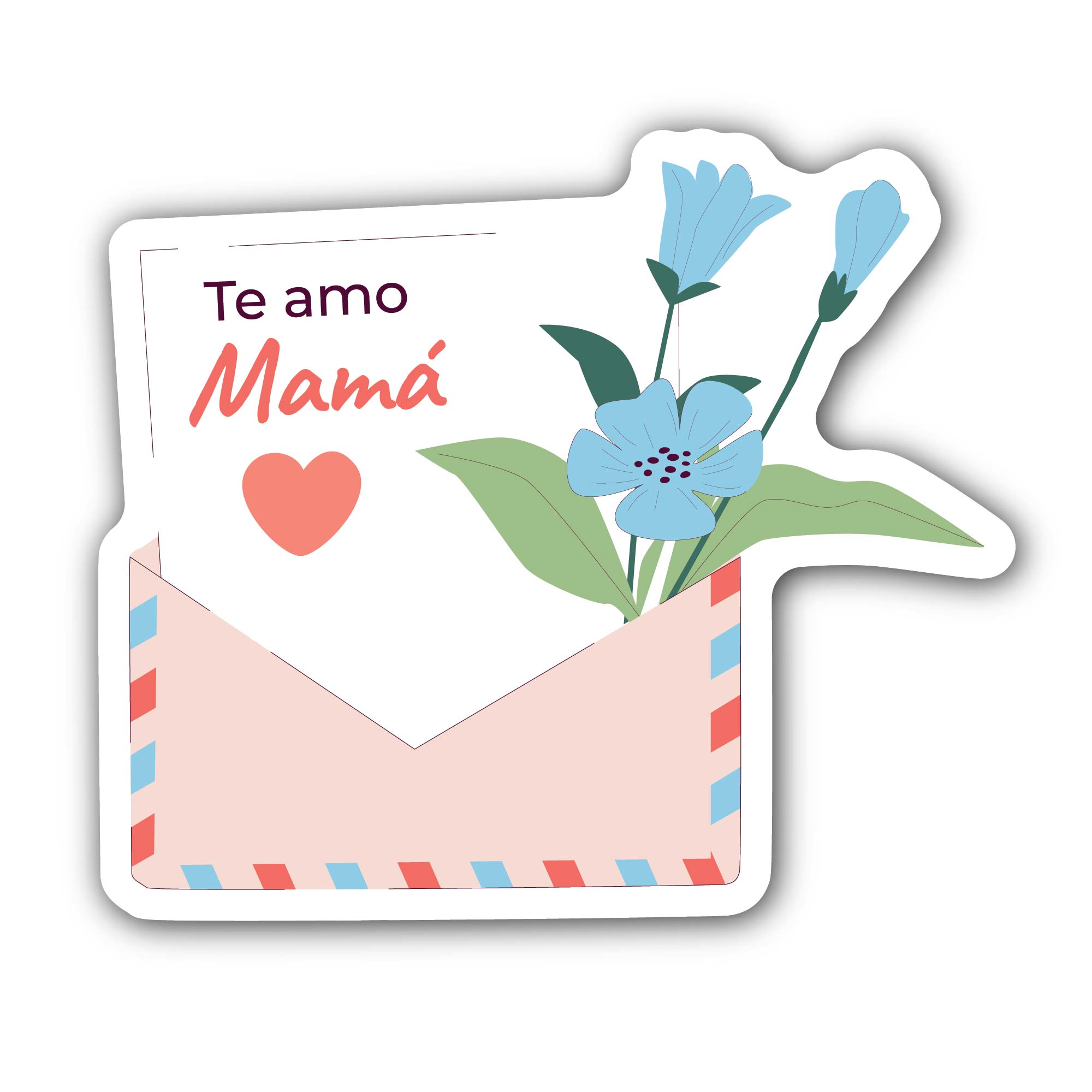 Mother's Day Sticker, Waterproof Vinyl Decal Sticker Indoor Or Outdoor 2 (Pieces) 3" and 5"