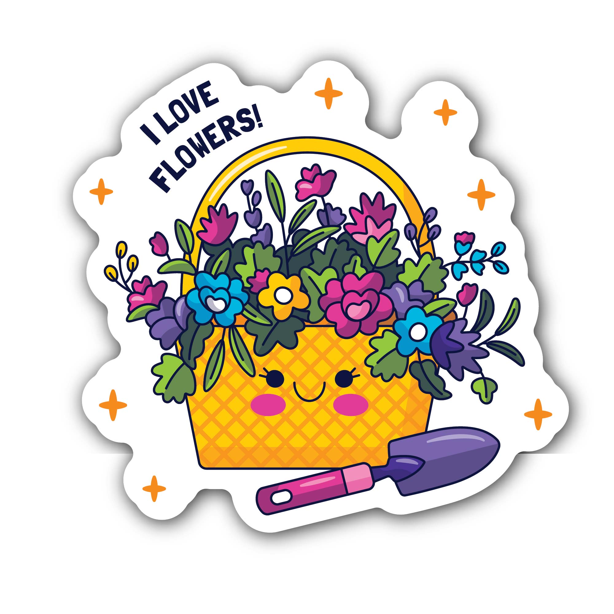Flowers Sticker, Waterproof Vinyl Decal Sticker Indoor Or Outdoor 2 (Pieces) 3" and 5"