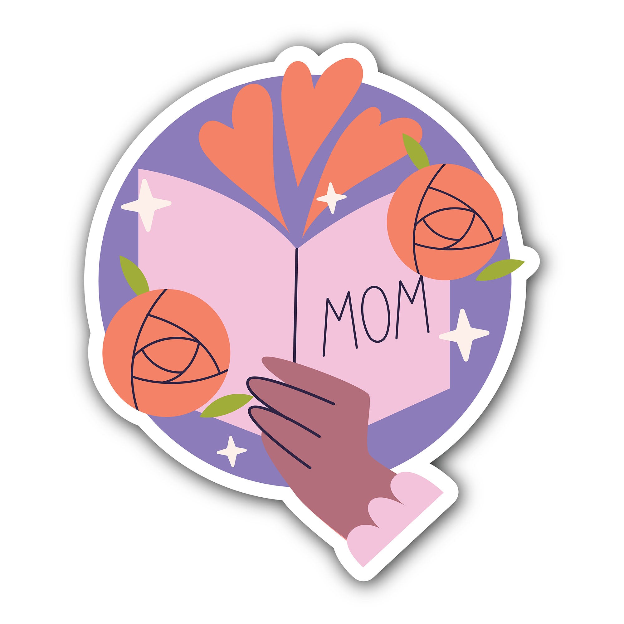 Mom's Special Day Sticker, Waterproof Vinyl Decal Sticker Indoor Or Outdoor 2 (Pieces) 3" and 5"