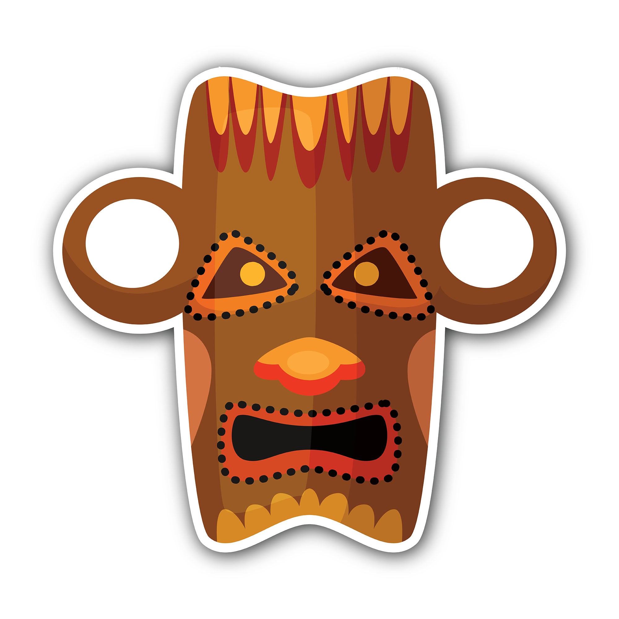 Pagan idol mask Sticker, Waterproof Vinyl Decal Sticker Indoor Or Outdoor 2 (Pieces) 3" and 5"