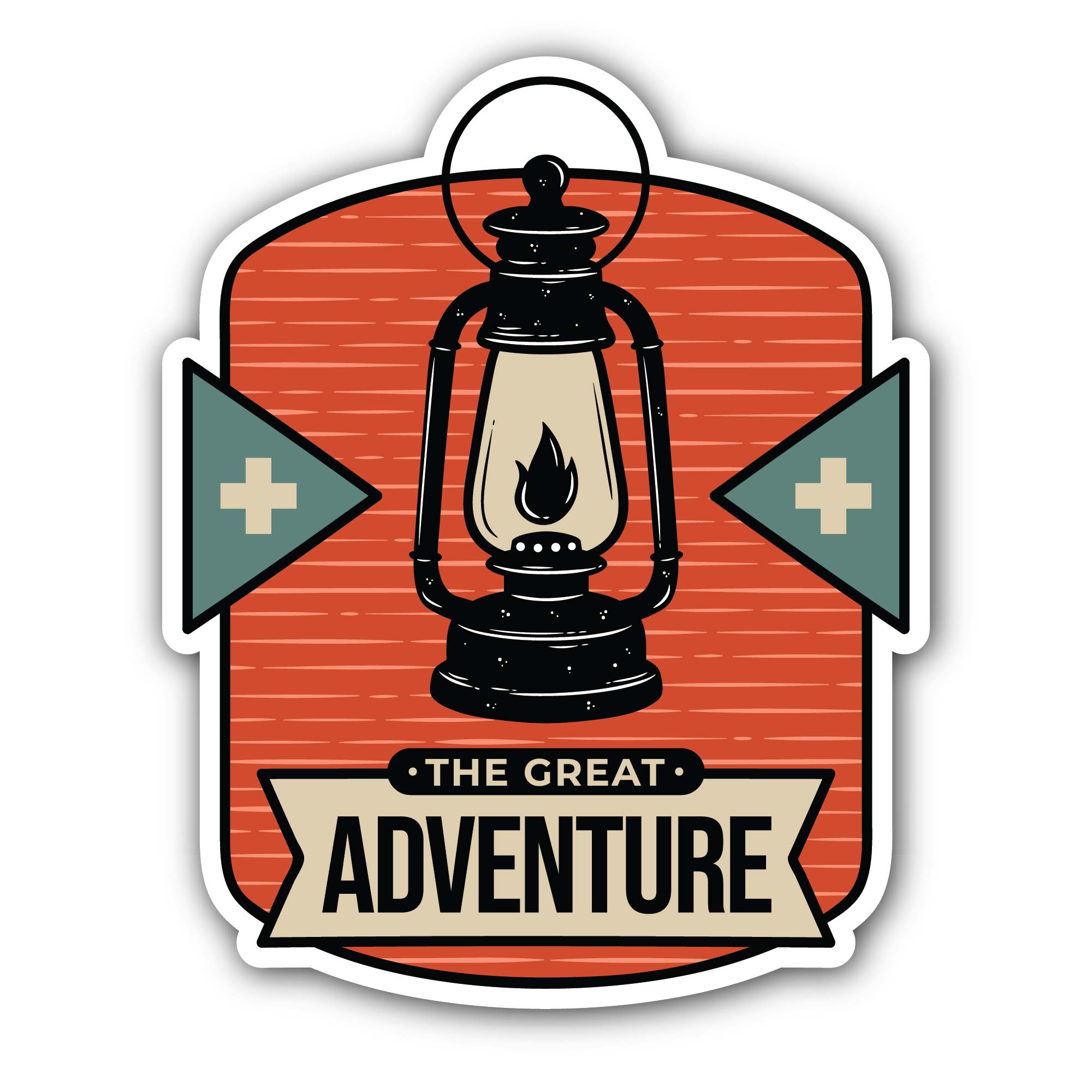 lantern adventure Sticker, Waterproof Vinyl Decal Sticker Indoor Or Outdoor 2 (Pieces) 3" and 5"