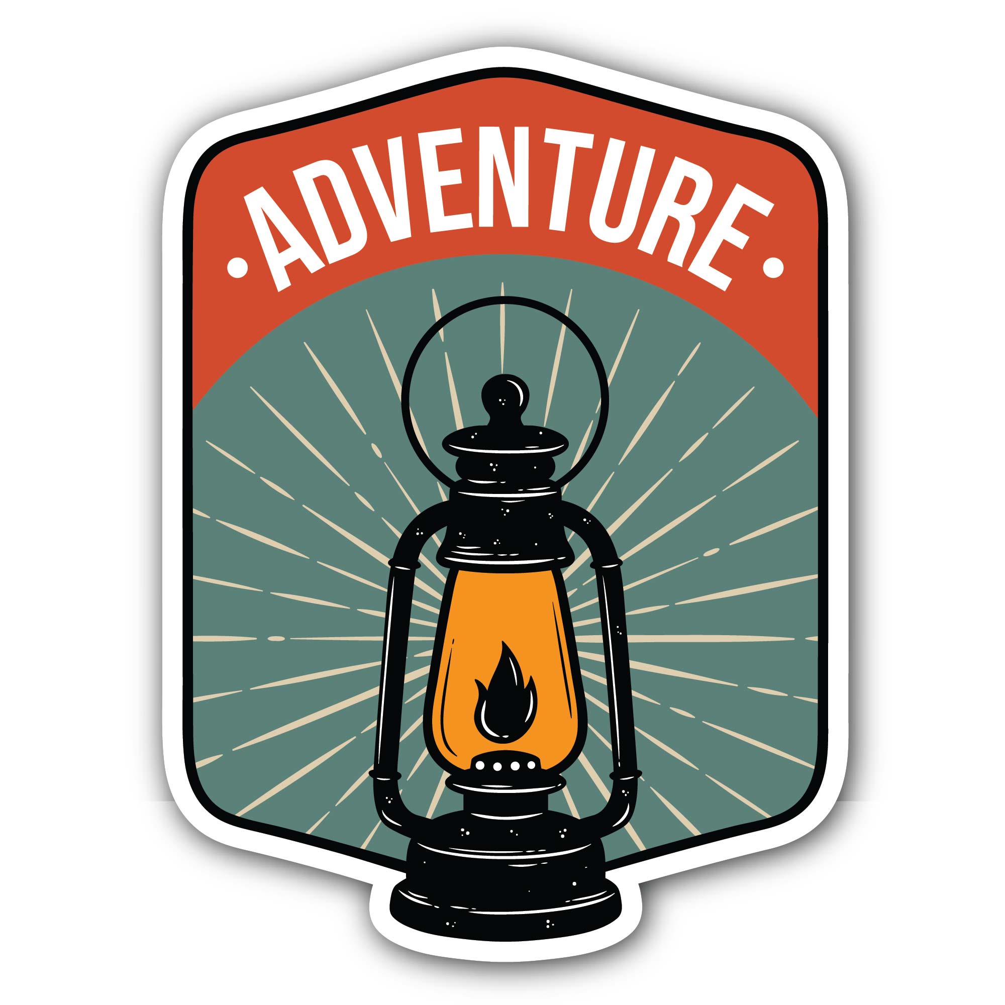 lantern adventure Sticker, Waterproof Vinyl Decal Sticker Indoor Or Outdoor 2 (Pieces) 3" and 5"