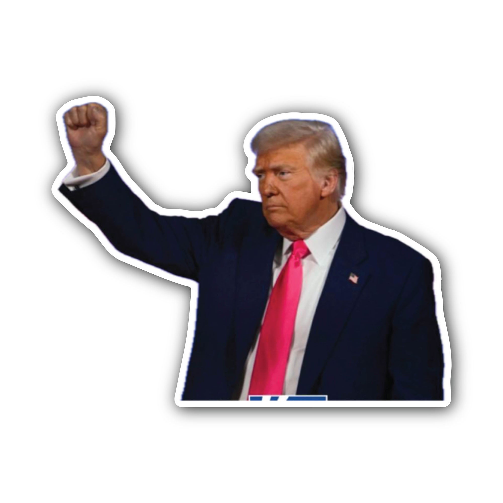 Trump Stands Strong Sticker, Waterproof Vinyl Decal Sticker Indoor Or Outdoor 2 (Pieces) 3" and 5"
