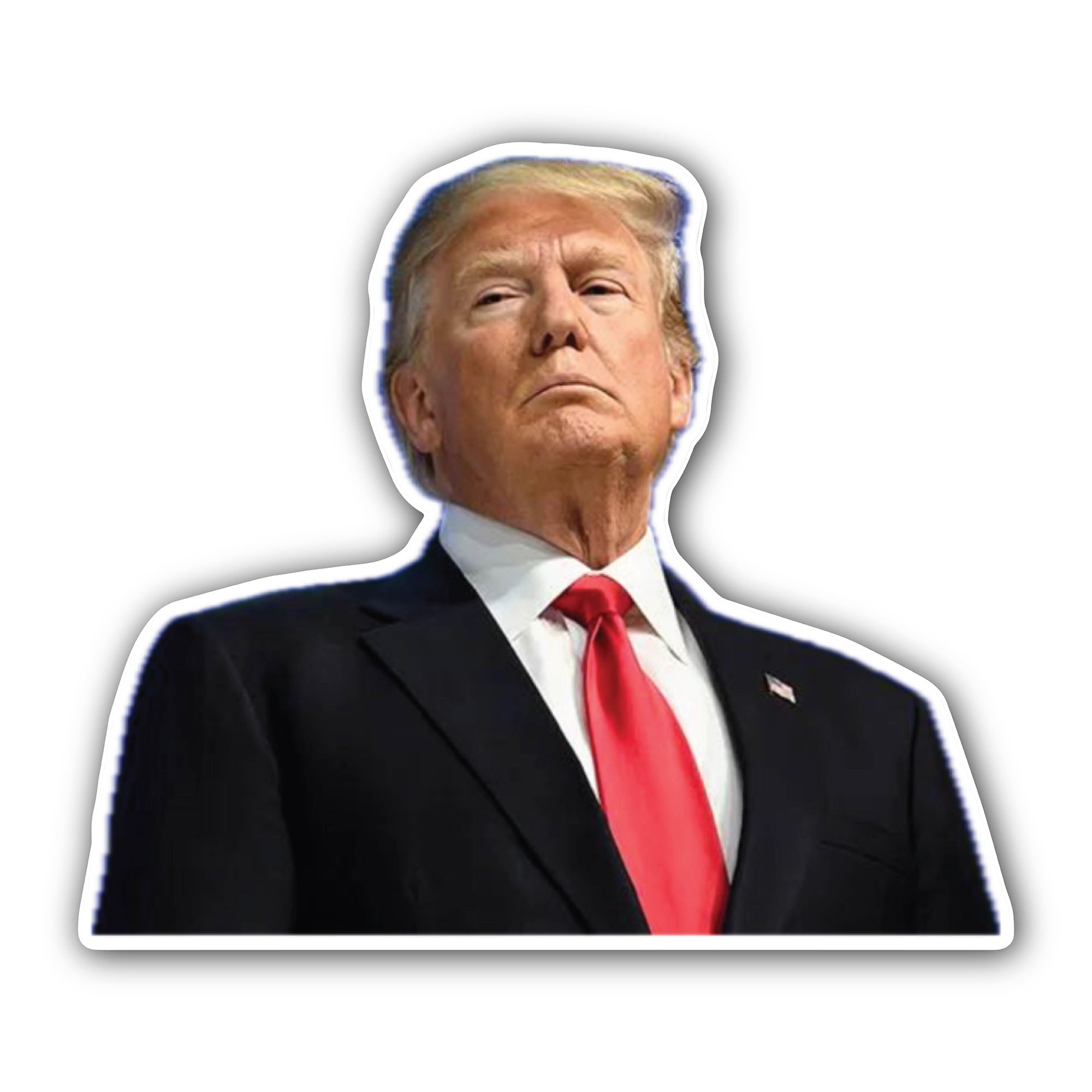 President trump Sticker, Waterproof Vinyl Decal Sticker Indoor Or Outdoor 2 (Pieces) 3" and 5"