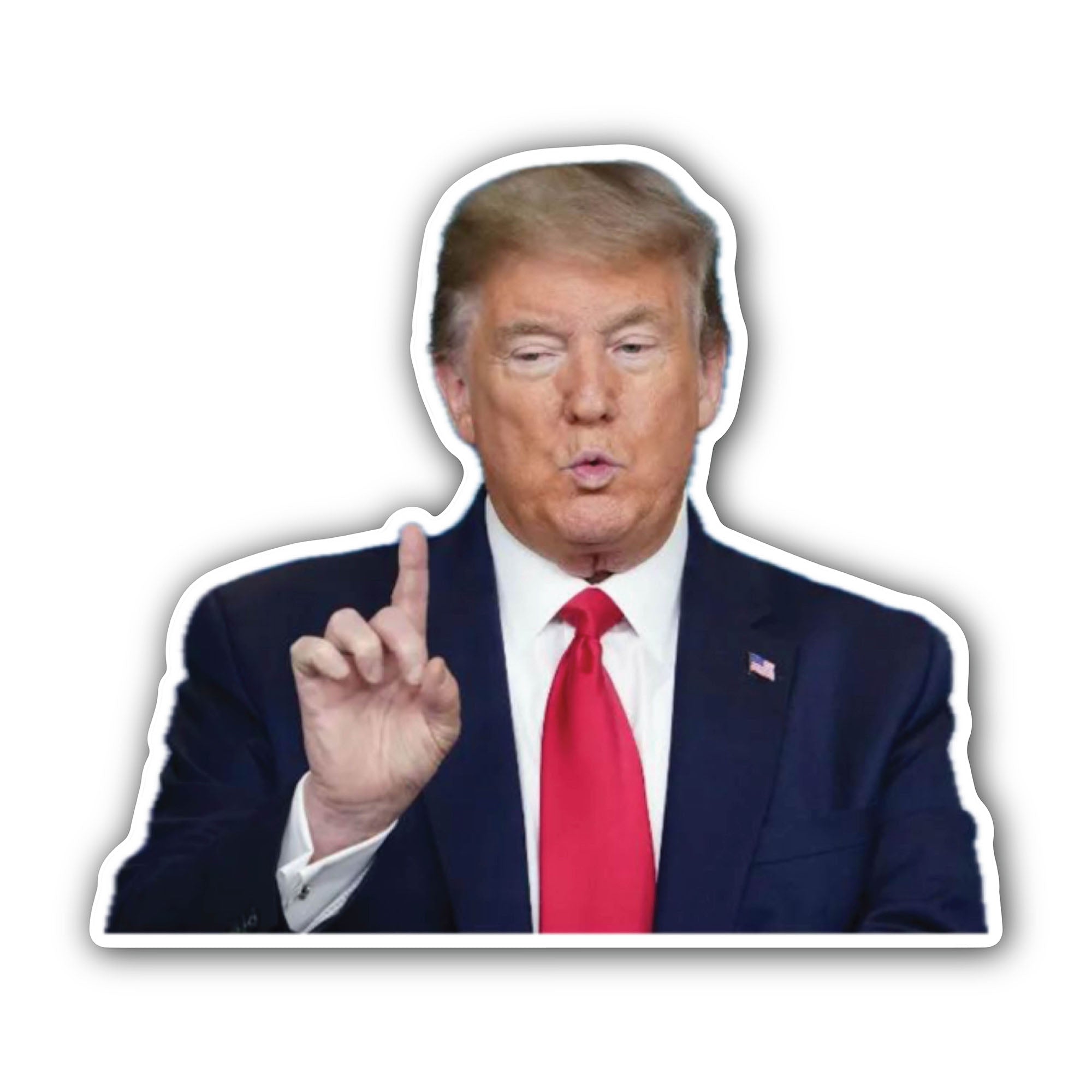 Trump No Sticker, Waterproof Vinyl Decal Sticker Indoor Or Outdoor 2 (Pieces) 3" and 5"