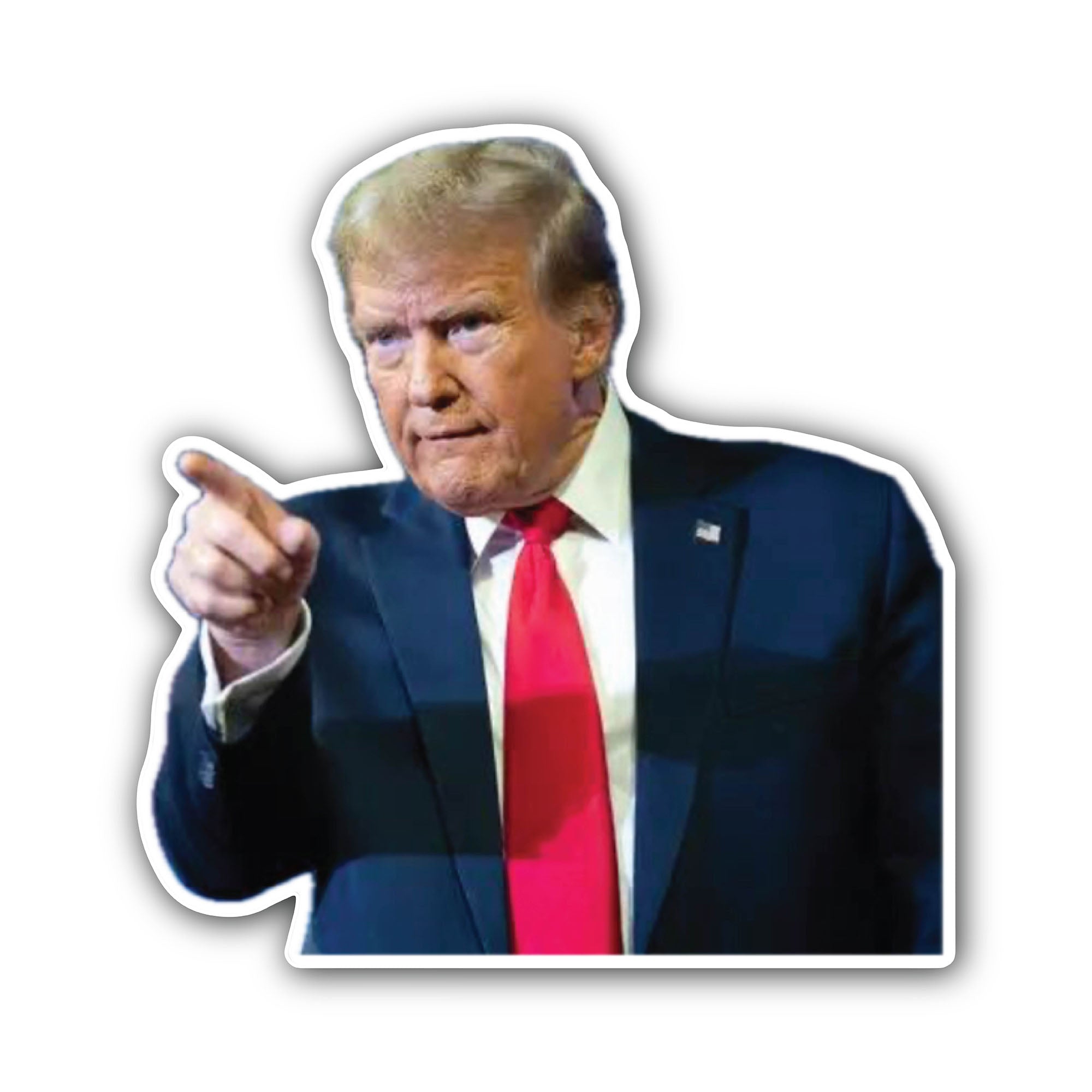 Angry Trump Sticker, Waterproof Vinyl Decal Sticker Indoor Or Outdoor 2 (Pieces) 3" and 5"