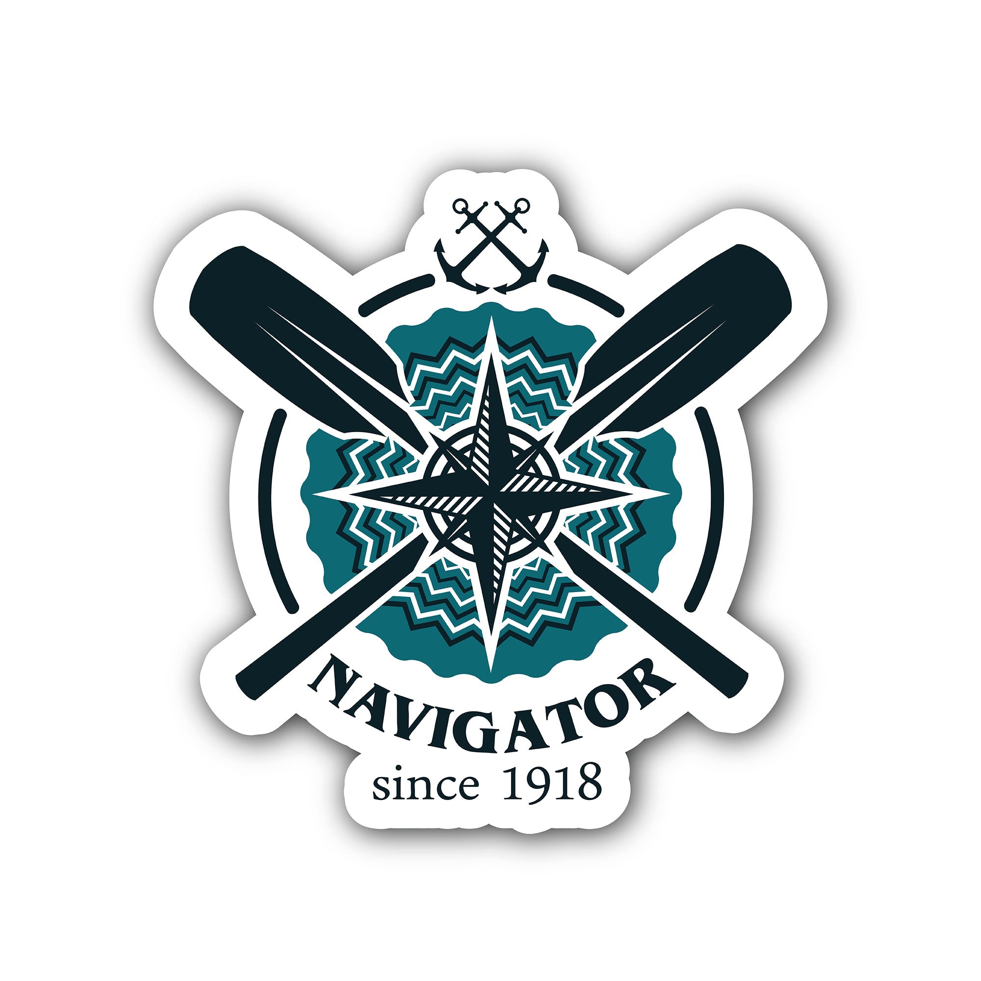 Navigator Emblem Sticker, Waterproof Vinyl Decal Sticker Indoor Or Outdoor 2 (Pieces) 3" and 5"