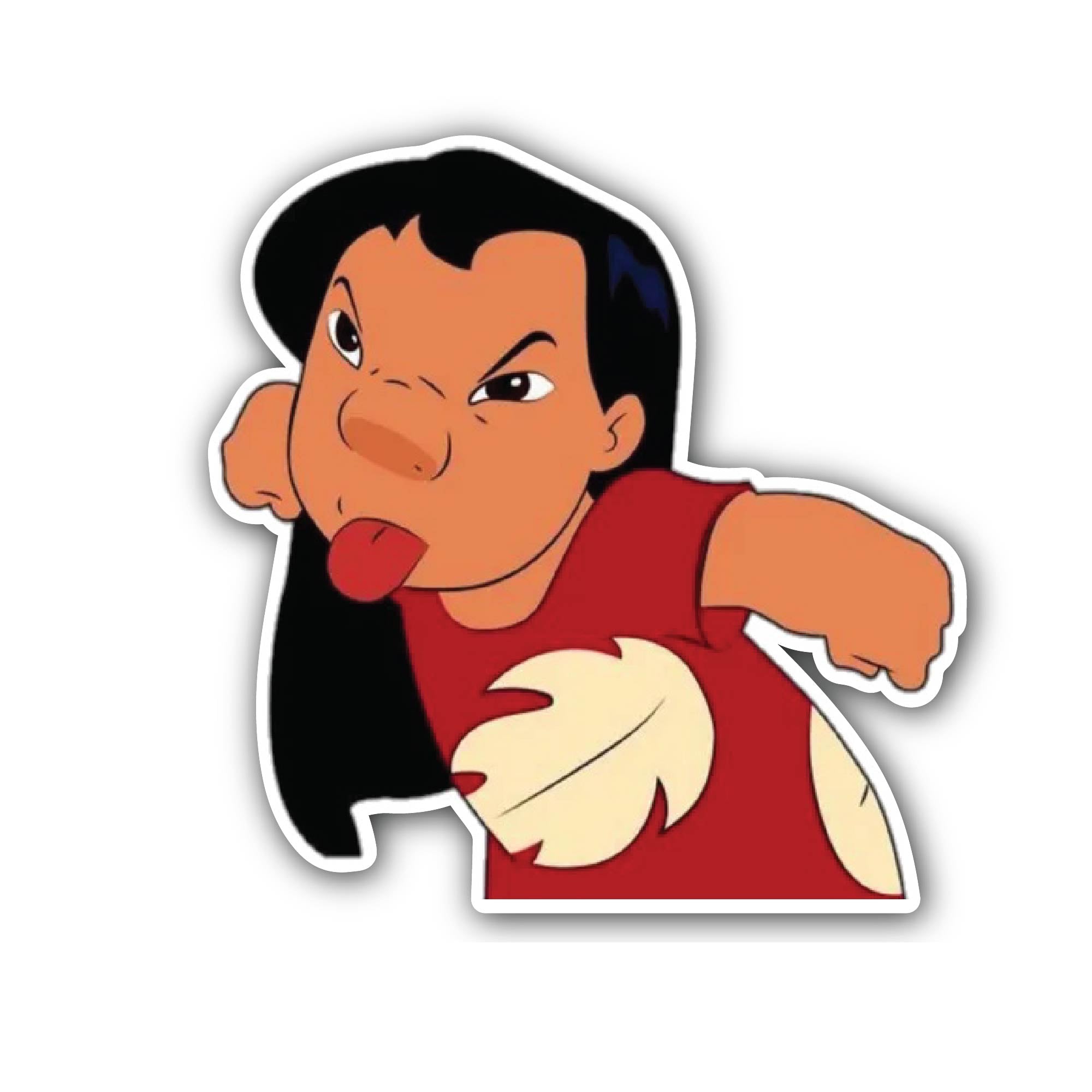 Funny Girl Sticker, Waterproof Vinyl Decal Sticker Indoor Or Outdoor 2 (Pieces) 3" and 5"