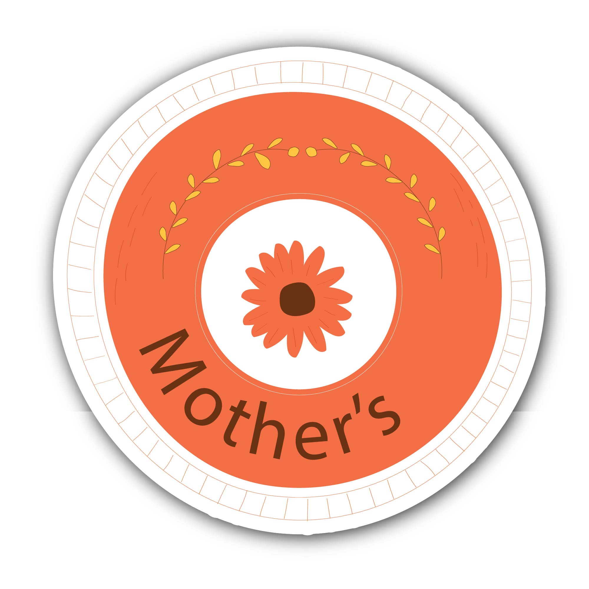 Round Space For Mothers Day Sticker, Waterproof Vinyl Decal Sticker Indoor Or Outdoor 2 (Pieces) 3" and 5"