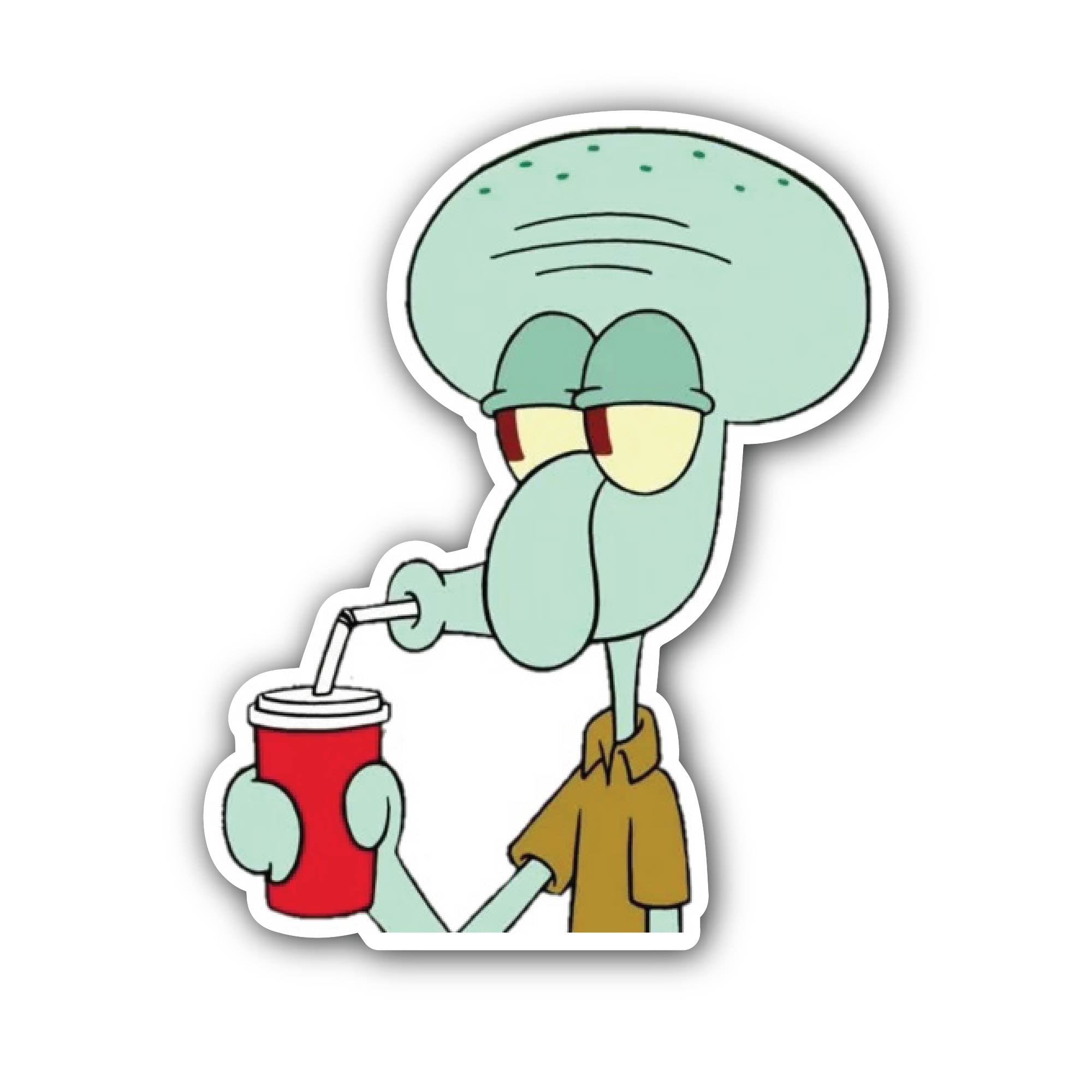 Drinking Juice Sticker, Waterproof Vinyl Decal Sticker Indoor Or Outdoor 2 (Pieces) 3" and 5"