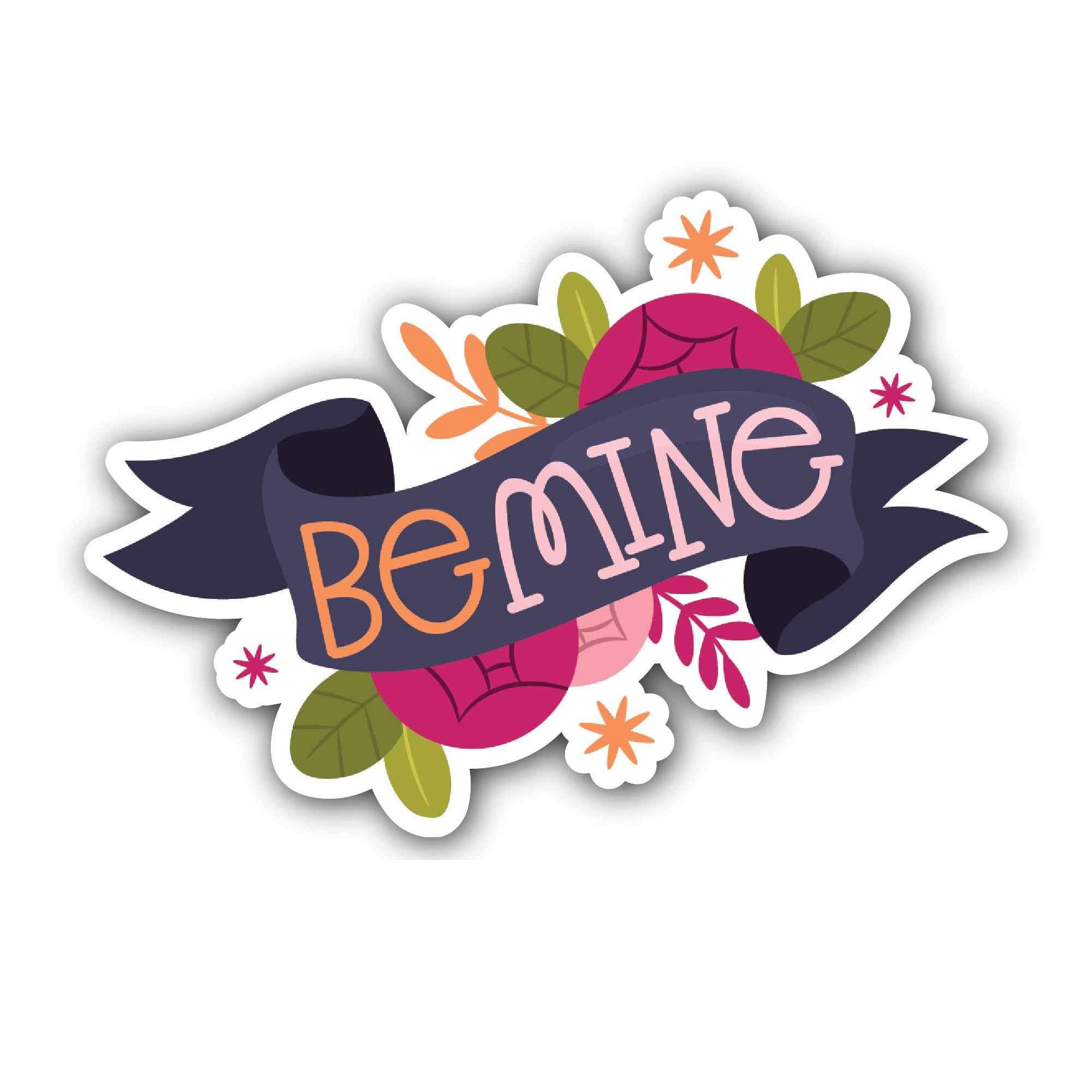 Be Mine Sticker, Waterproof Vinyl Decal Sticker Indoor Or Outdoor 2 (Pieces) 3" and 5"