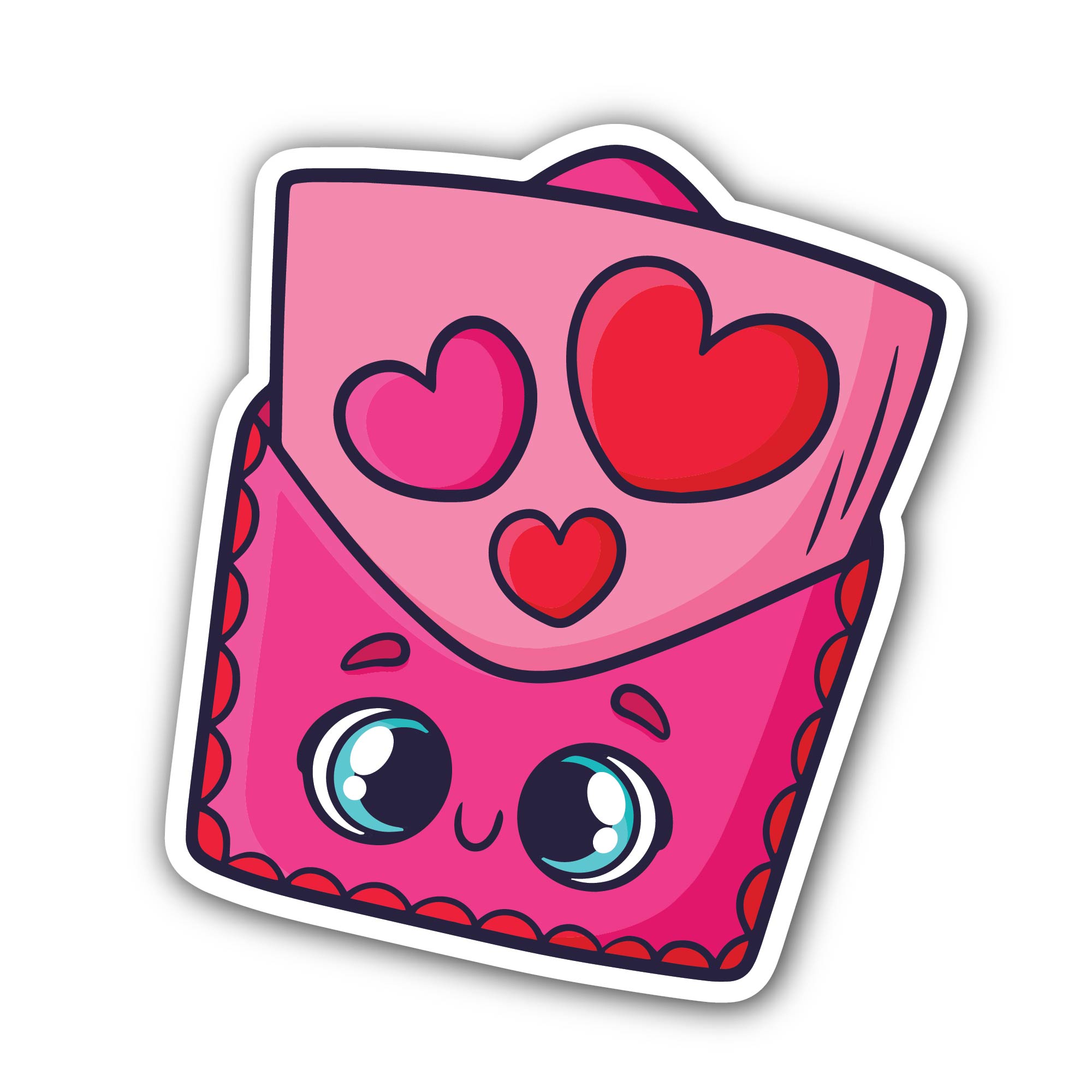 Cute pink Letter Sticker, Waterproof Vinyl Decal Sticker Indoor Or Outdoor 2 (Pieces) 3" and 5"
