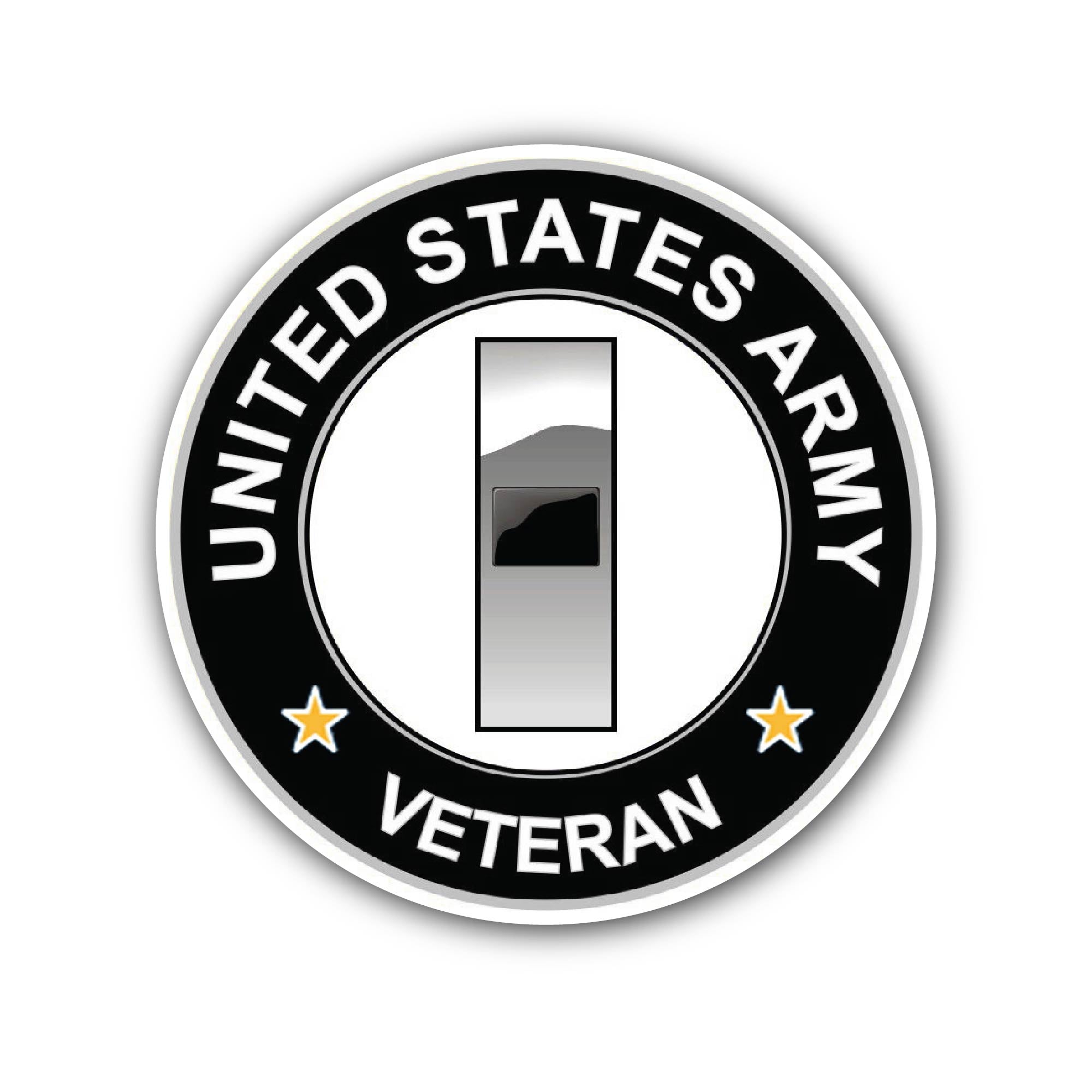 U.S. Army Chief Warrant Officer 1 Veteran Sticker, Waterproof Vinyl Decal Sticker Indoor Or Outdoor 2 (Pieces) 3" and 5"