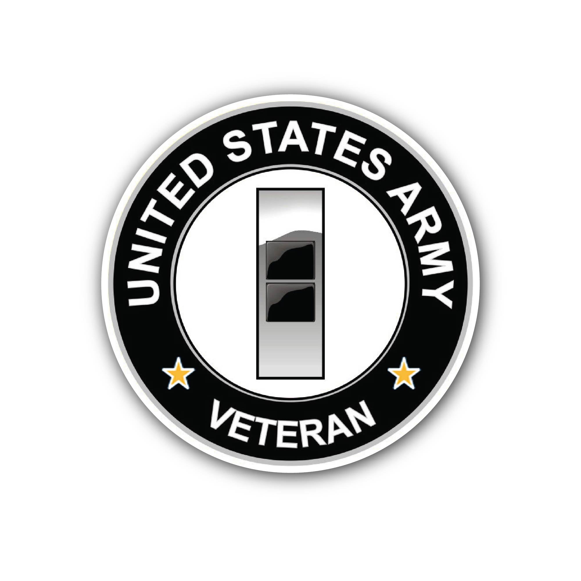 U.S. Army Chief Warrant Officer 2 Veteran Sticker, Waterproof Vinyl Decal Sticker Indoor Or Outdoor 2 (Pieces) 3" and 5"