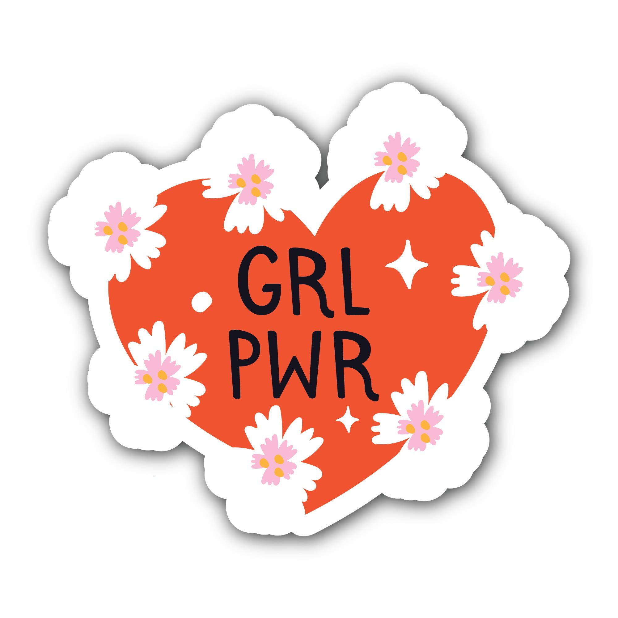GRL PWR Sticker, Waterproof Vinyl Decal Sticker Indoor Or Outdoor 2 (Pieces) 3" and 5"