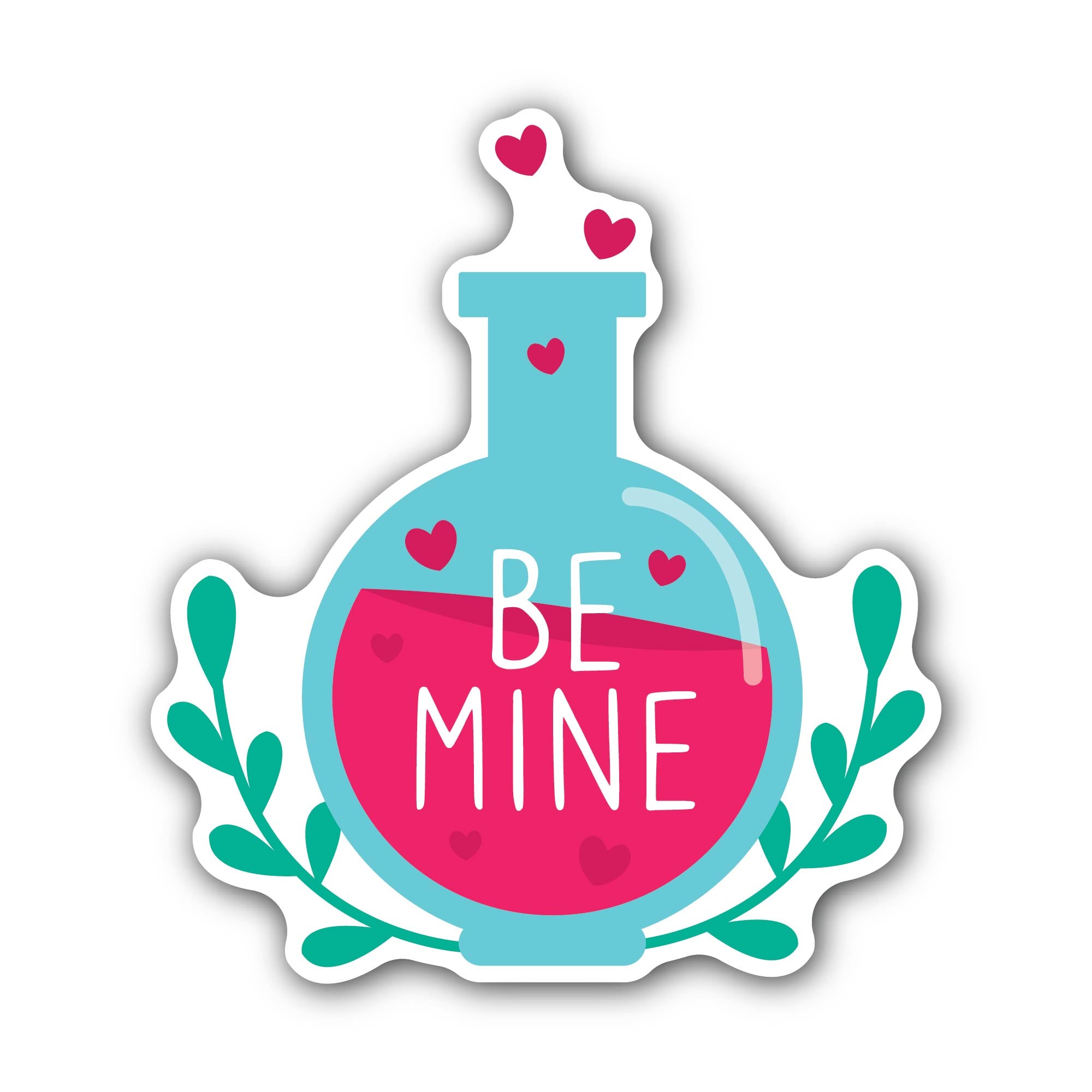 Be Mine Sticker, Waterproof Vinyl Decal Sticker Indoor Or Outdoor 2 (Pieces) 3" and 5"