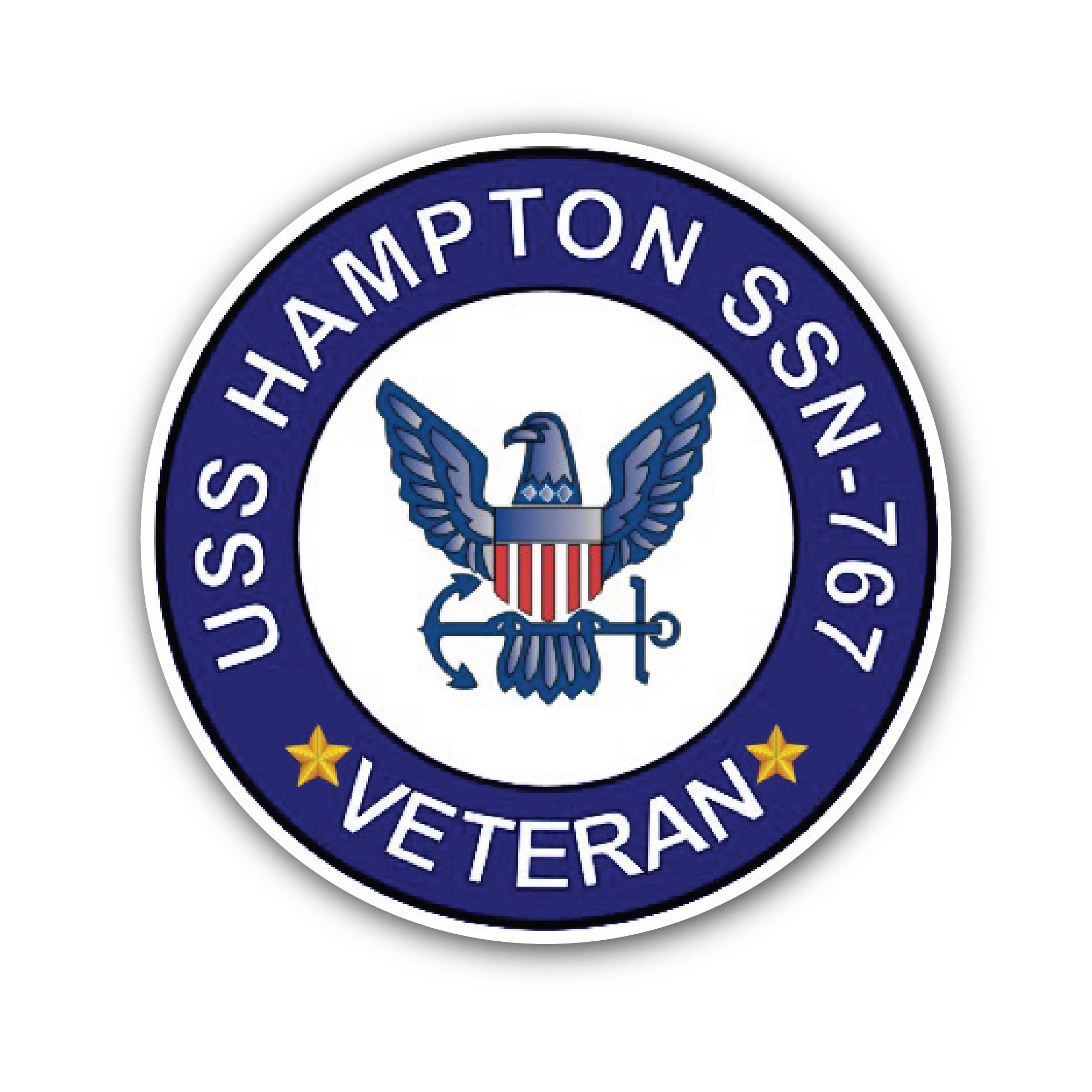 USS Columbus SSN-762 Veteran Sticker, Waterproof Vinyl Decal Sticker Indoor Or Outdoor 2 (Pieces) 3" and 5"