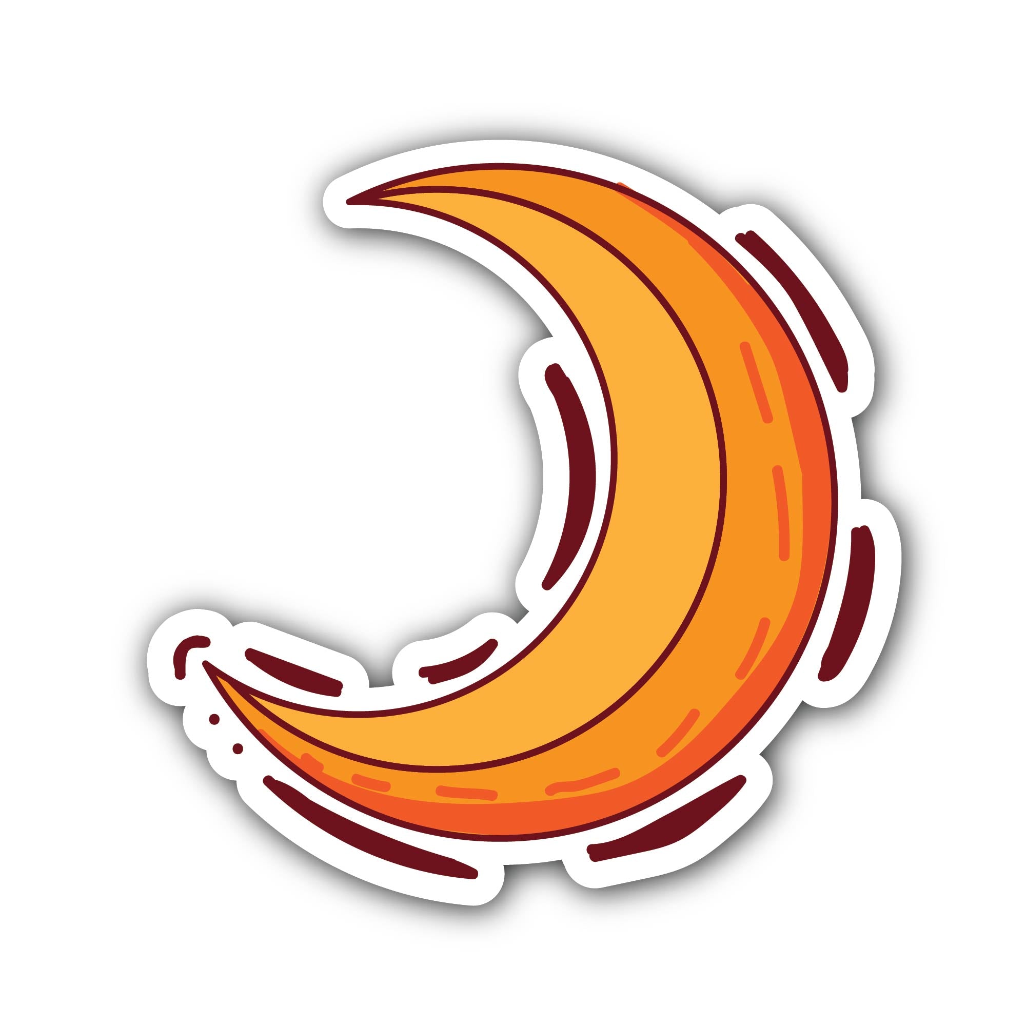 Shiny Moon Sticker, Waterproof Vinyl Decal Sticker Indoor Or Outdoor 2 (Pieces) 3" and 5"