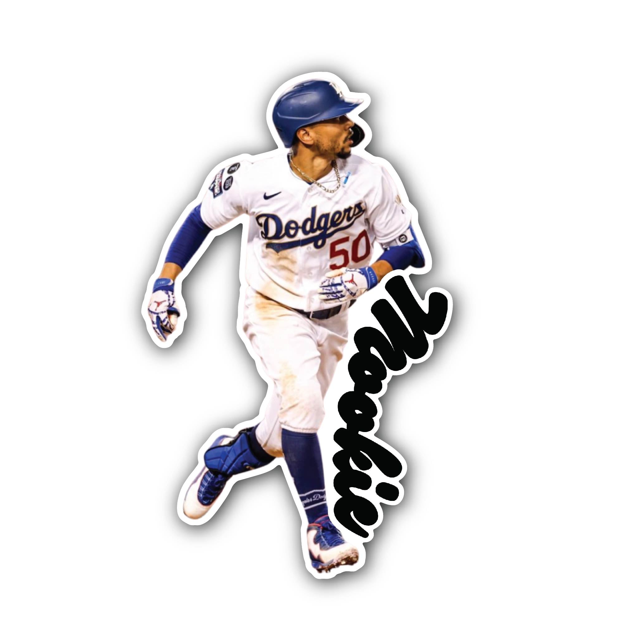 Mookie Betts Player Sticker, Waterproof Vinyl Decal Sticker Indoor Or Outdoor 2 (Pieces) 3" and 5"