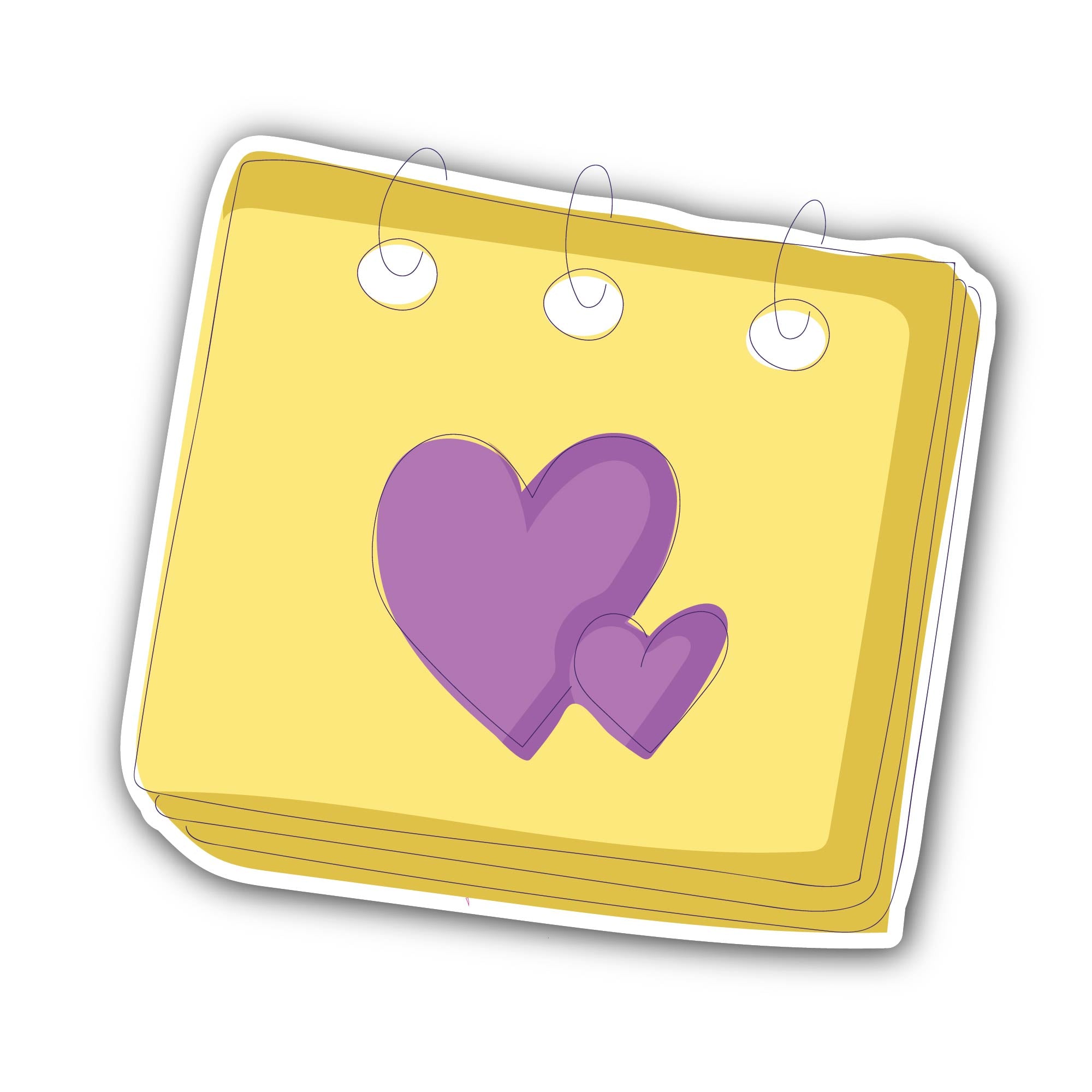 Calendar Sticker, Waterproof Vinyl Decal Sticker Indoor Or Outdoor 2 (Pieces) 3" and 5"