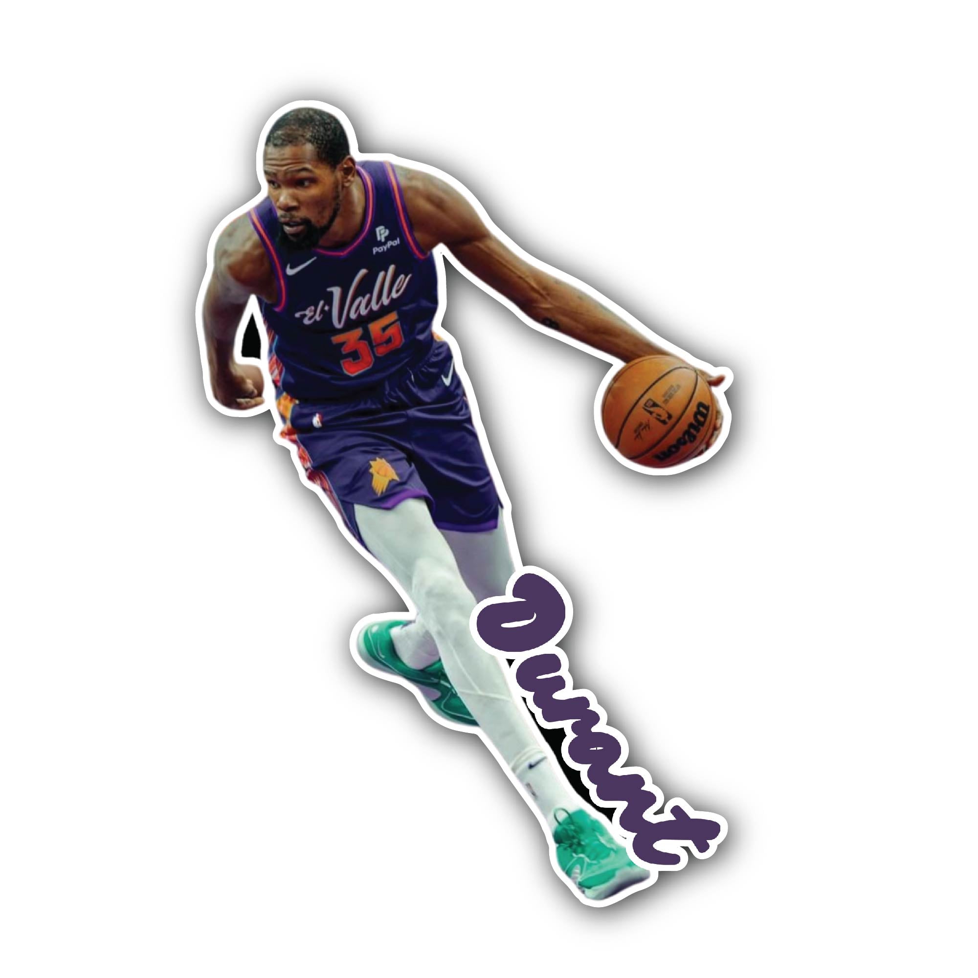 Kevin Durant Sticker, Waterproof Vinyl Decal Sticker Indoor Or Outdoor 2 (Pieces) 3" and 5"