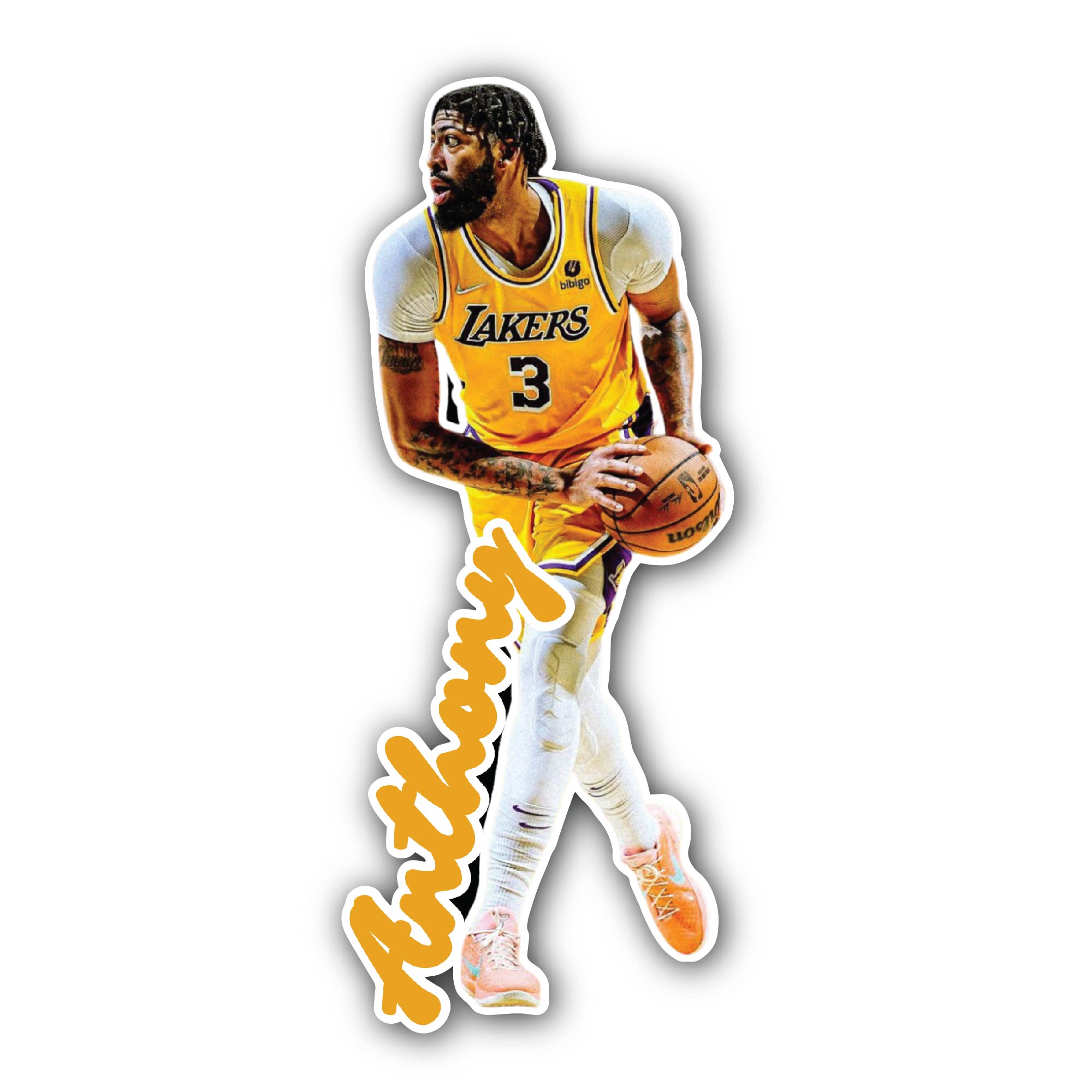 Anthony Davis Sticker, Waterproof Vinyl Decal Sticker Indoor Or Outdoor 2 (Pieces) 3" and 5"