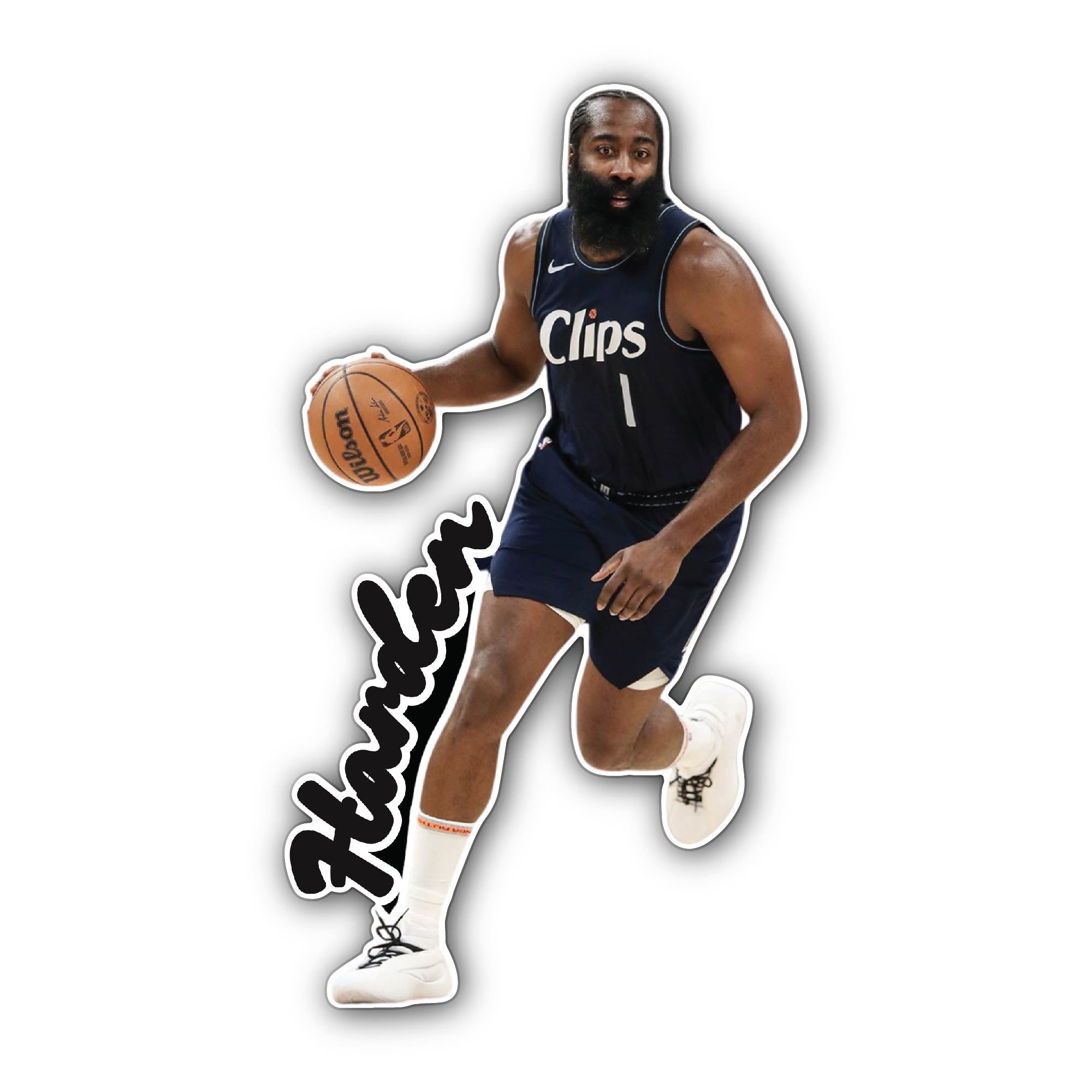 James Harden Sticker, Waterproof Vinyl Decal Sticker Indoor Or Outdoor 2 (Pieces) 3" and 5"