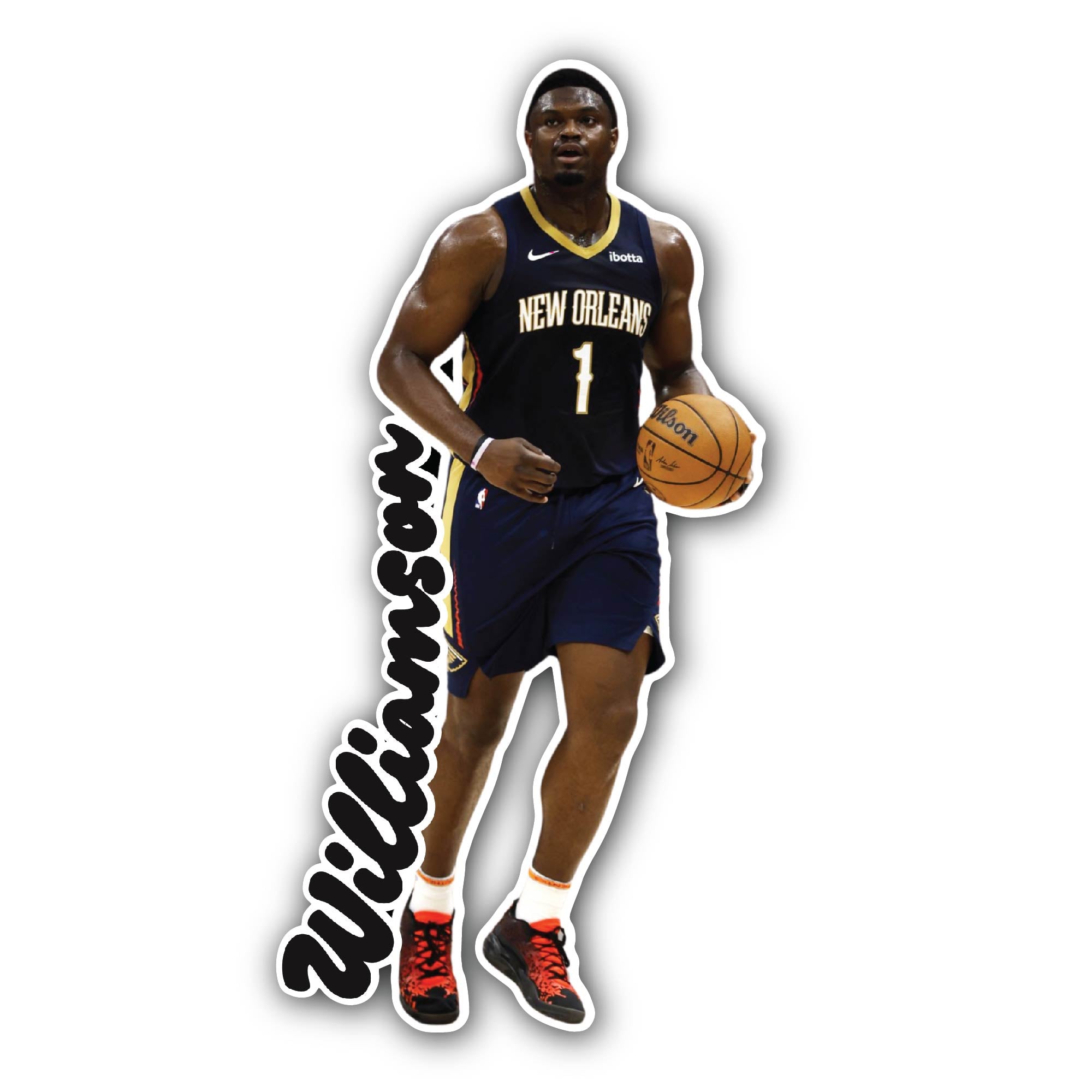 Zion Williamson Sticker, Waterproof Vinyl Decal Sticker Indoor Or Outdoor 2 (Pieces) 3" and 5"