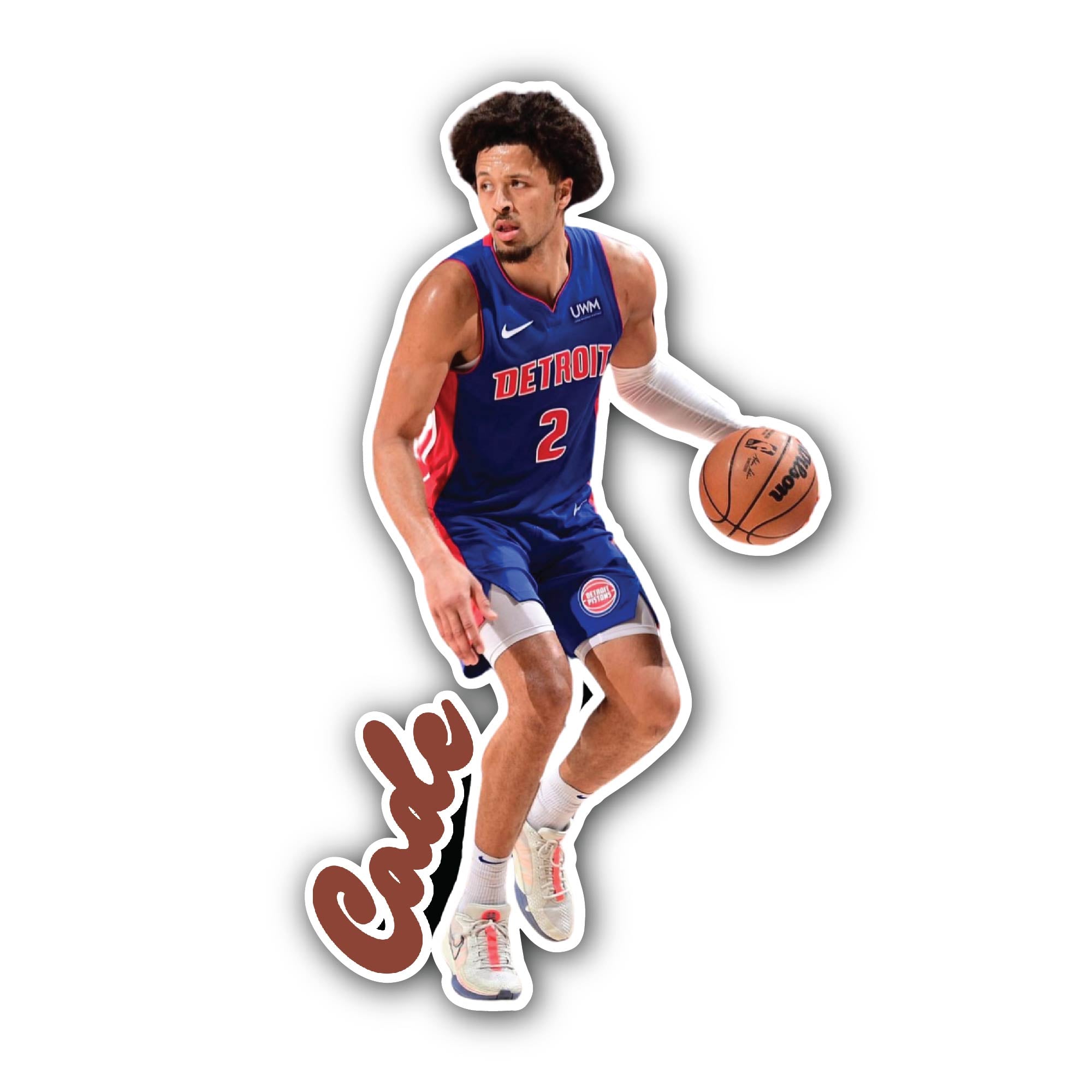 Cade Cunningham Sticker, Waterproof Vinyl Decal Sticker Indoor Or Outdoor 2 (Pieces) 3" and 5"