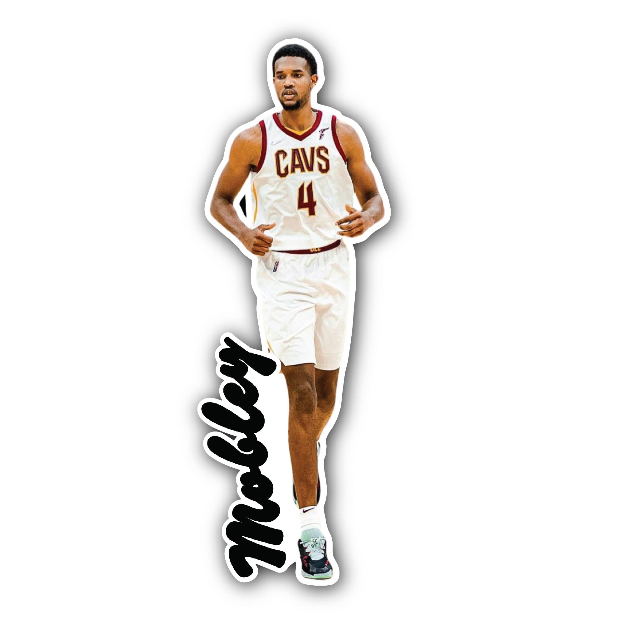 Evan Mobley Sticker, Waterproof Vinyl Decal Sticker Indoor Or Outdoor 2 (Pieces) 3" and 5"