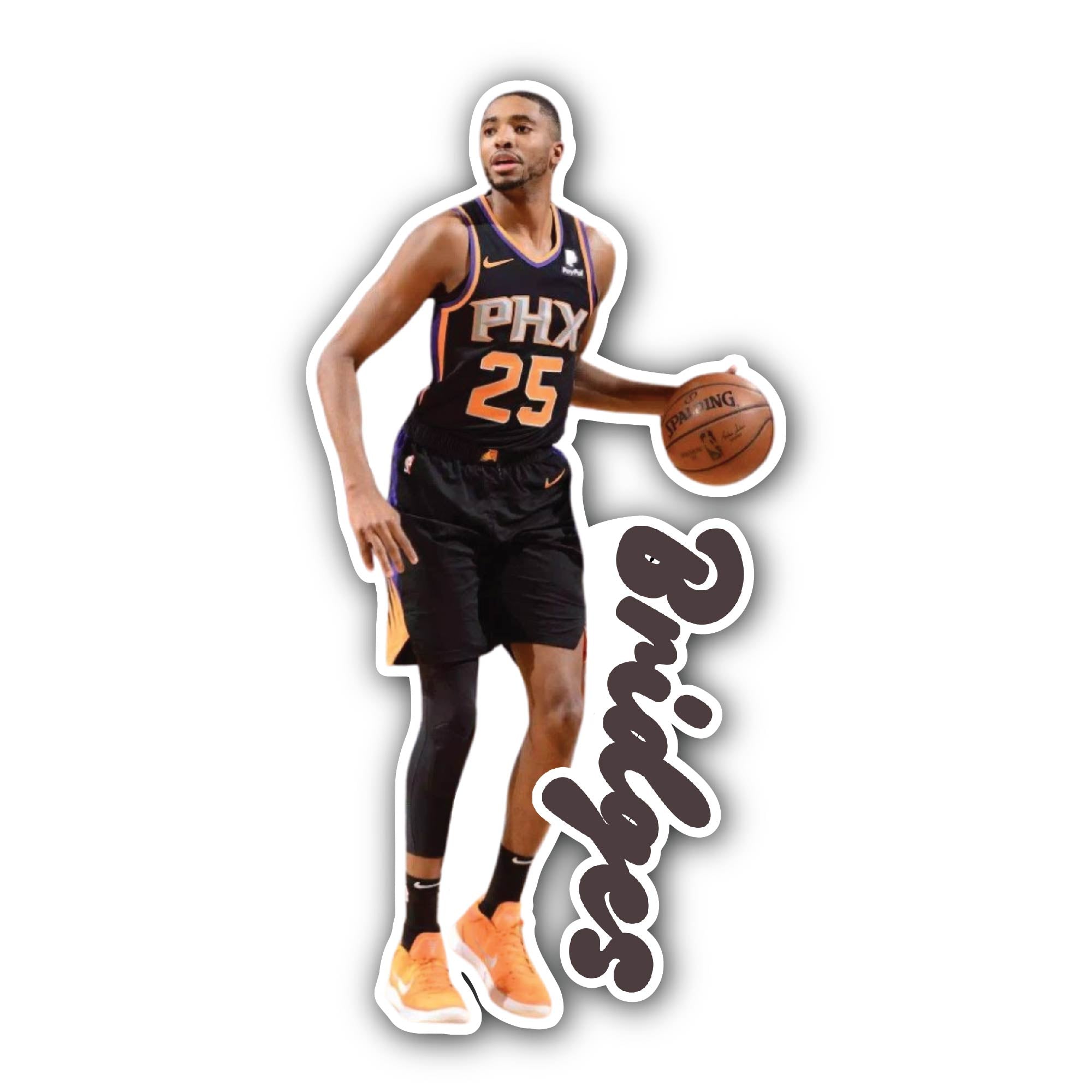 Mikal Bridges Sticker, Waterproof Vinyl Decal Sticker Indoor Or Outdoor 2 (Pieces) 3" and 5"