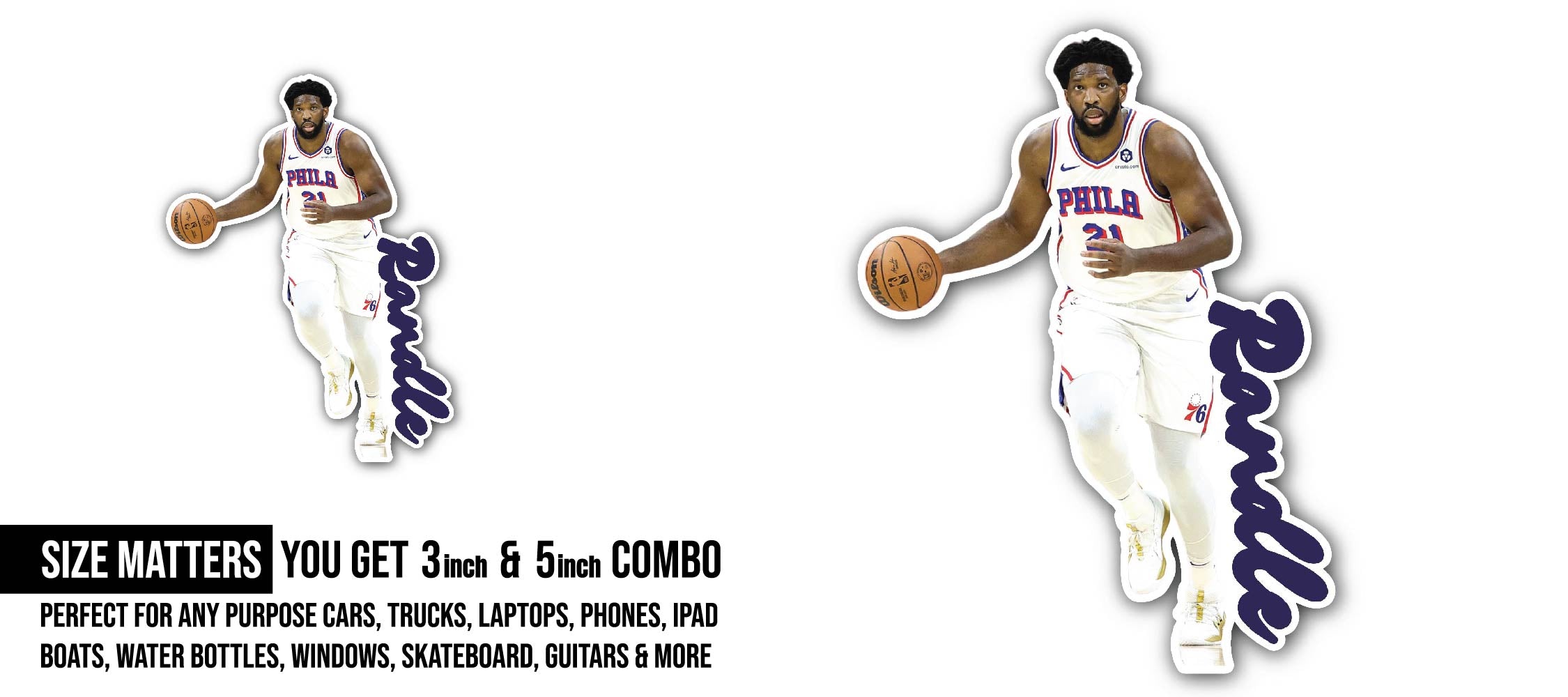 Randle Sticker, Waterproof Vinyl Decal Sticker Indoor Or Outdoor 2 (Pieces) 3" and 5"