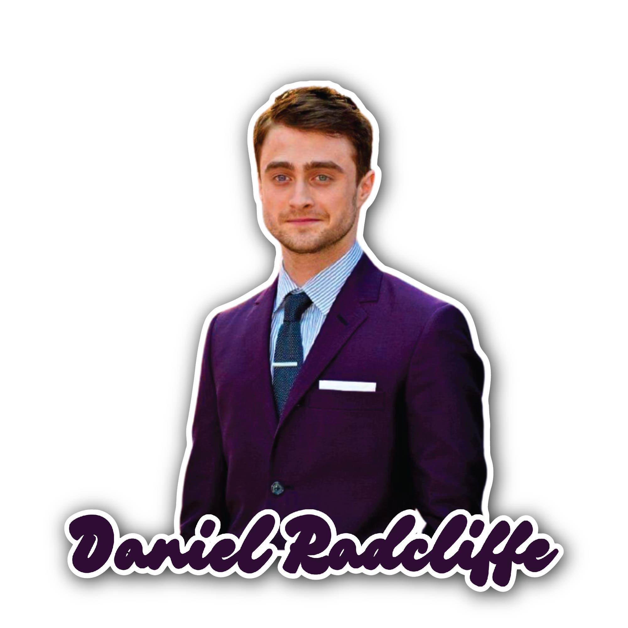 Daniel Radcliffe Sticker, Waterproof Vinyl Decal Sticker Indoor Or Outdoor 2 (Pieces) 3" and 5"