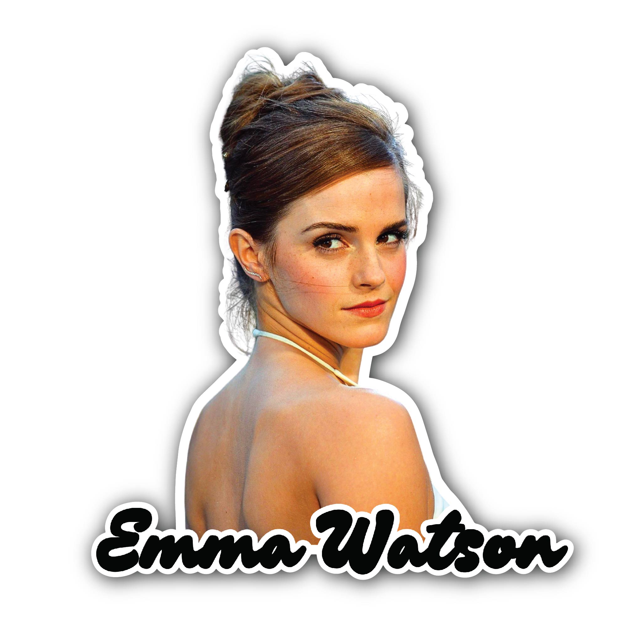 Emma Watson Sticker, Waterproof Vinyl Decal Sticker Indoor Or Outdoor 2 (Pieces) 3" and 5"