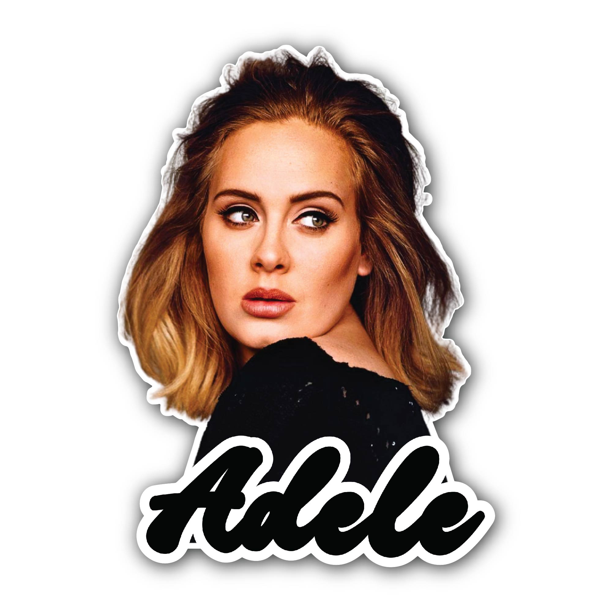 Adele Sticker, Waterproof Vinyl Decal Sticker Indoor Or Outdoor 2 (Pieces) 3" and 5"