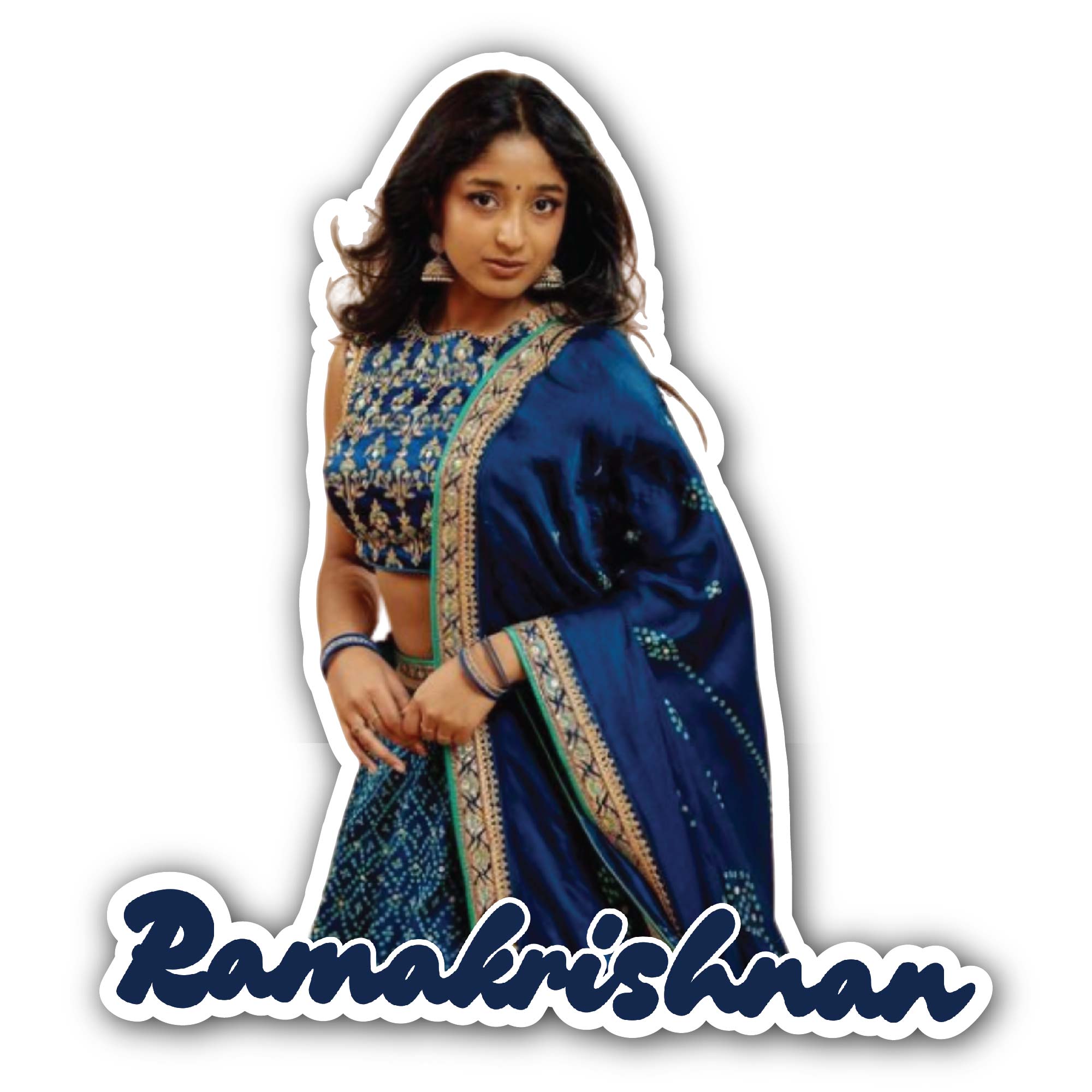 Ramakrishnan Sticker, Waterproof Vinyl Decal Sticker Indoor Or Outdoor 2 (Pieces) 3" and 5"