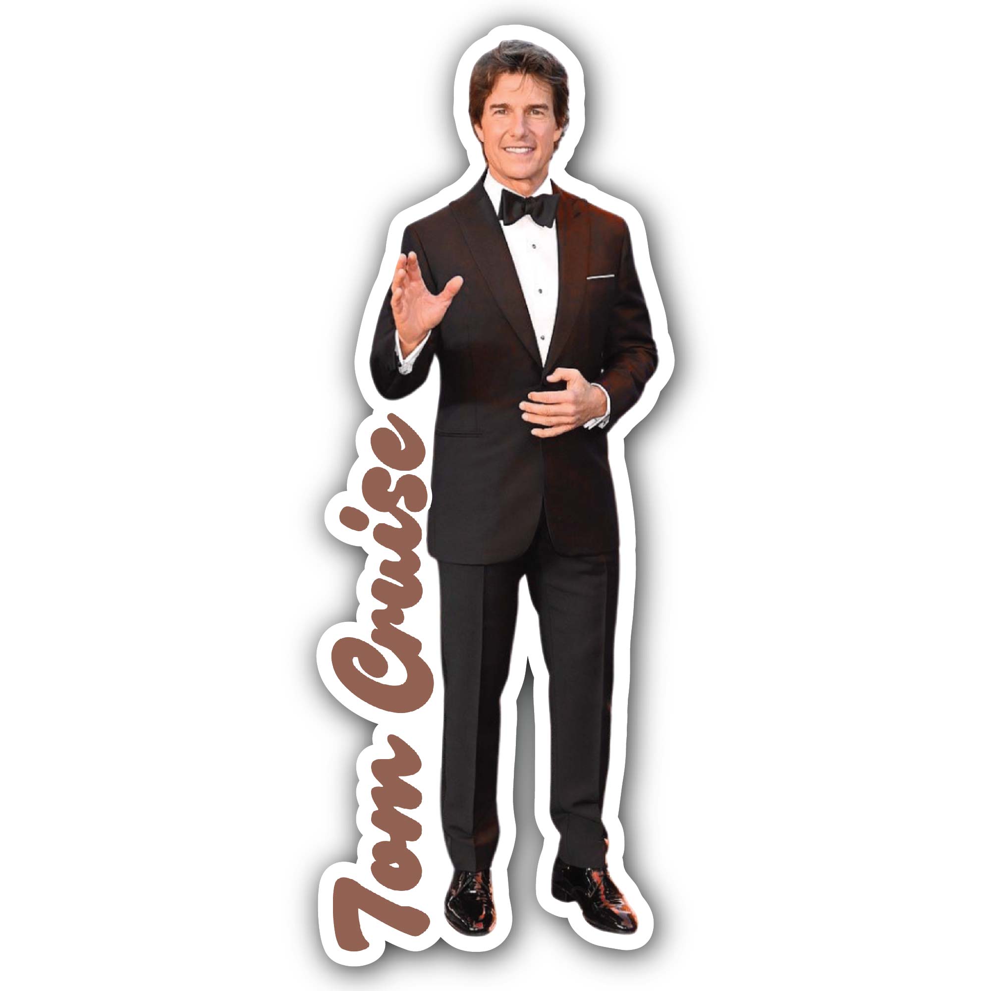 Tom Cruise Sticker, Waterproof Vinyl Decal Sticker Indoor Or Outdoor 2 (Pieces) 3" and 5"