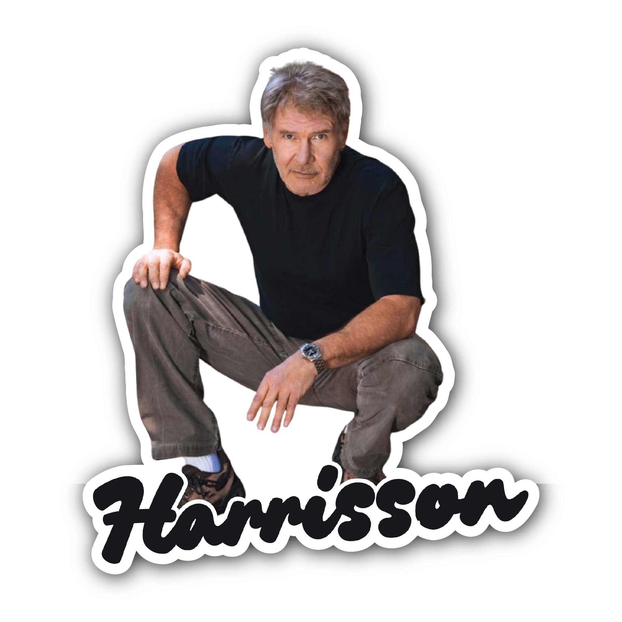 Harrison Sticker, Waterproof Vinyl Decal Sticker Indoor Or Outdoor 2 (Pieces) 3" and 5"