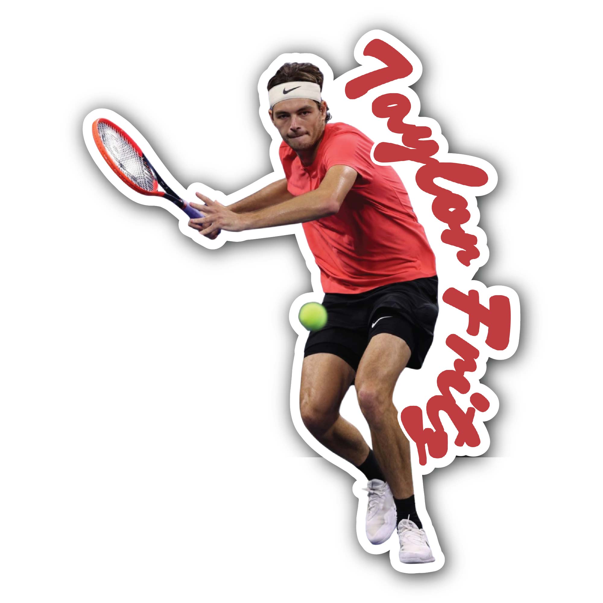 Taylor Fritz Sticker, Waterproof Vinyl Decal Sticker Indoor Or Outdoor 2 (Pieces) 3" and 5"