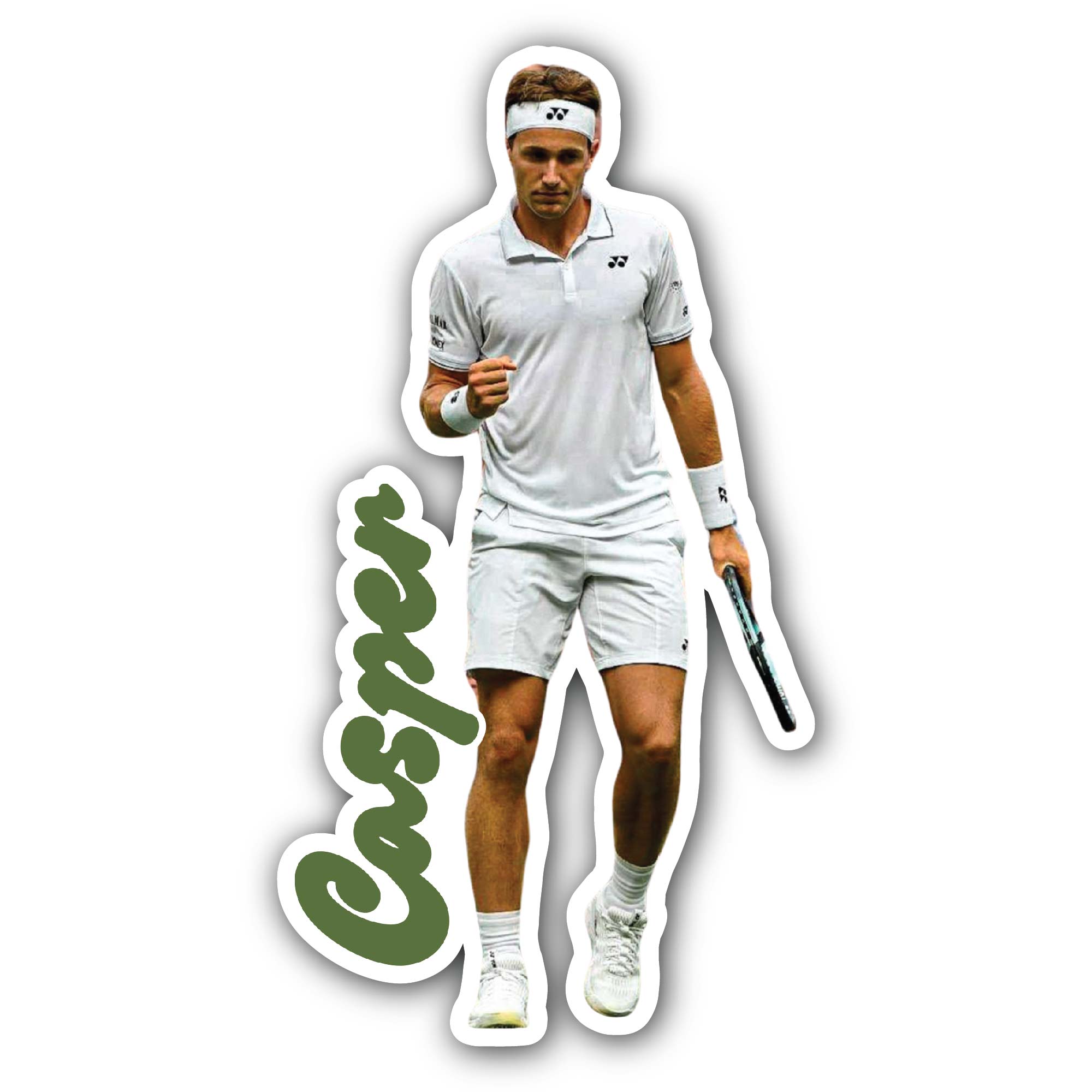 Casper Ruud Sticker, Waterproof Vinyl Decal Sticker Indoor Or Outdoor 2 (Pieces) 3" and 5"