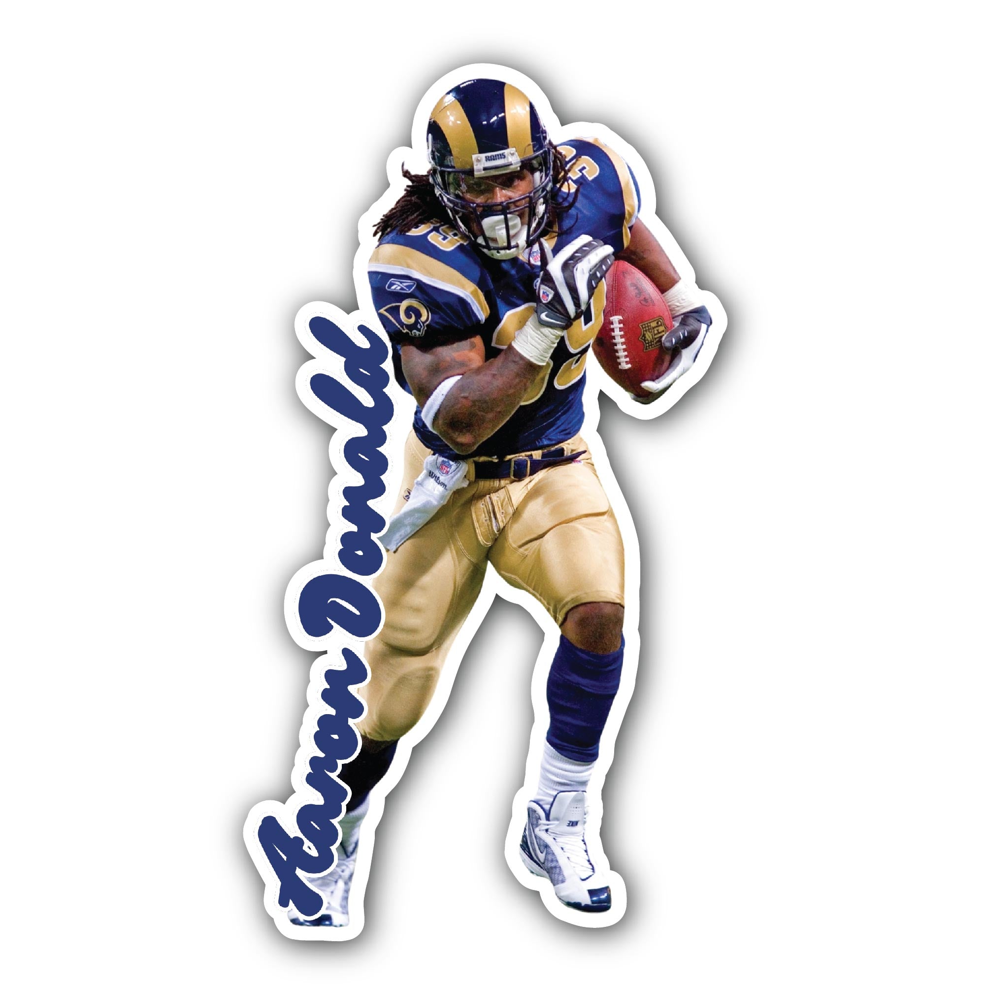 Aaron Donald Sticker, Waterproof Vinyl Decal Sticker Indoor Or Outdoor 2 (Pieces) 3" and 5"