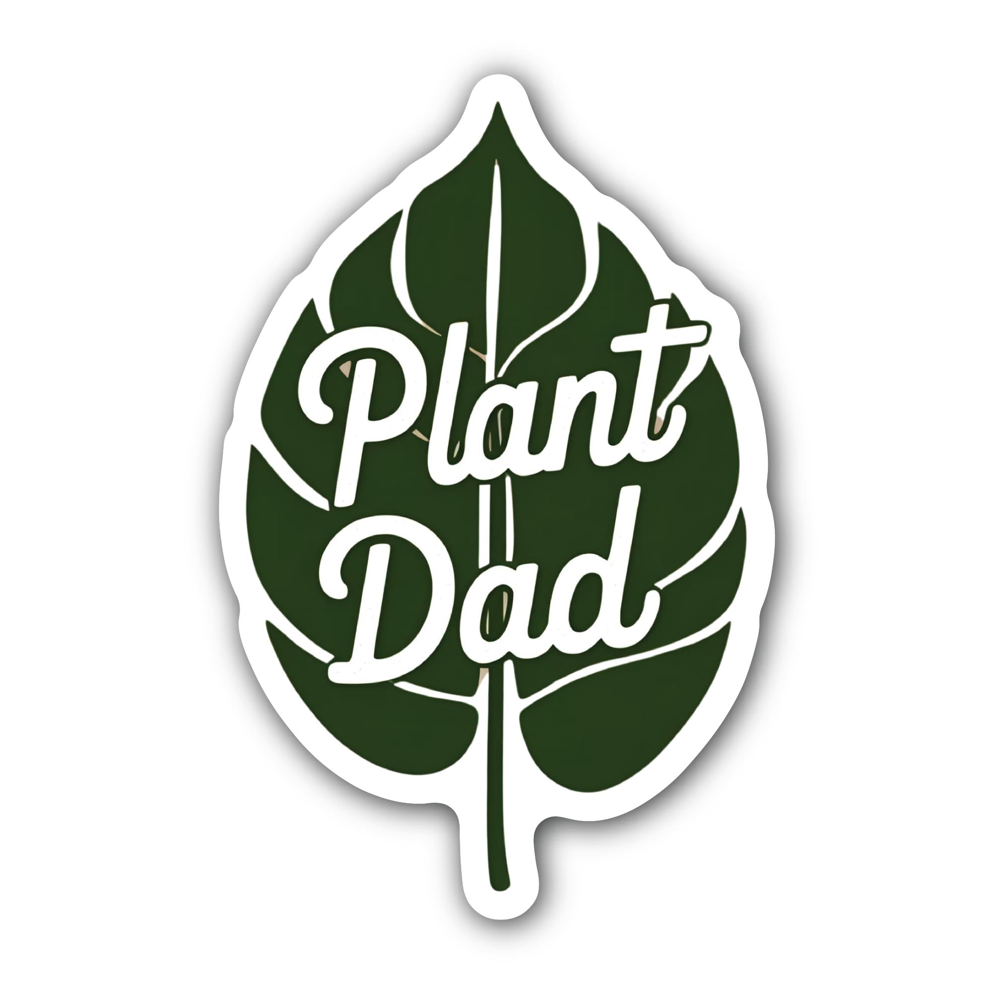 Plant Dad Sticker, Waterproof Vinyl Decal Sticker Indoor Or Outdoor 2 (Pieces) 3" and 5"